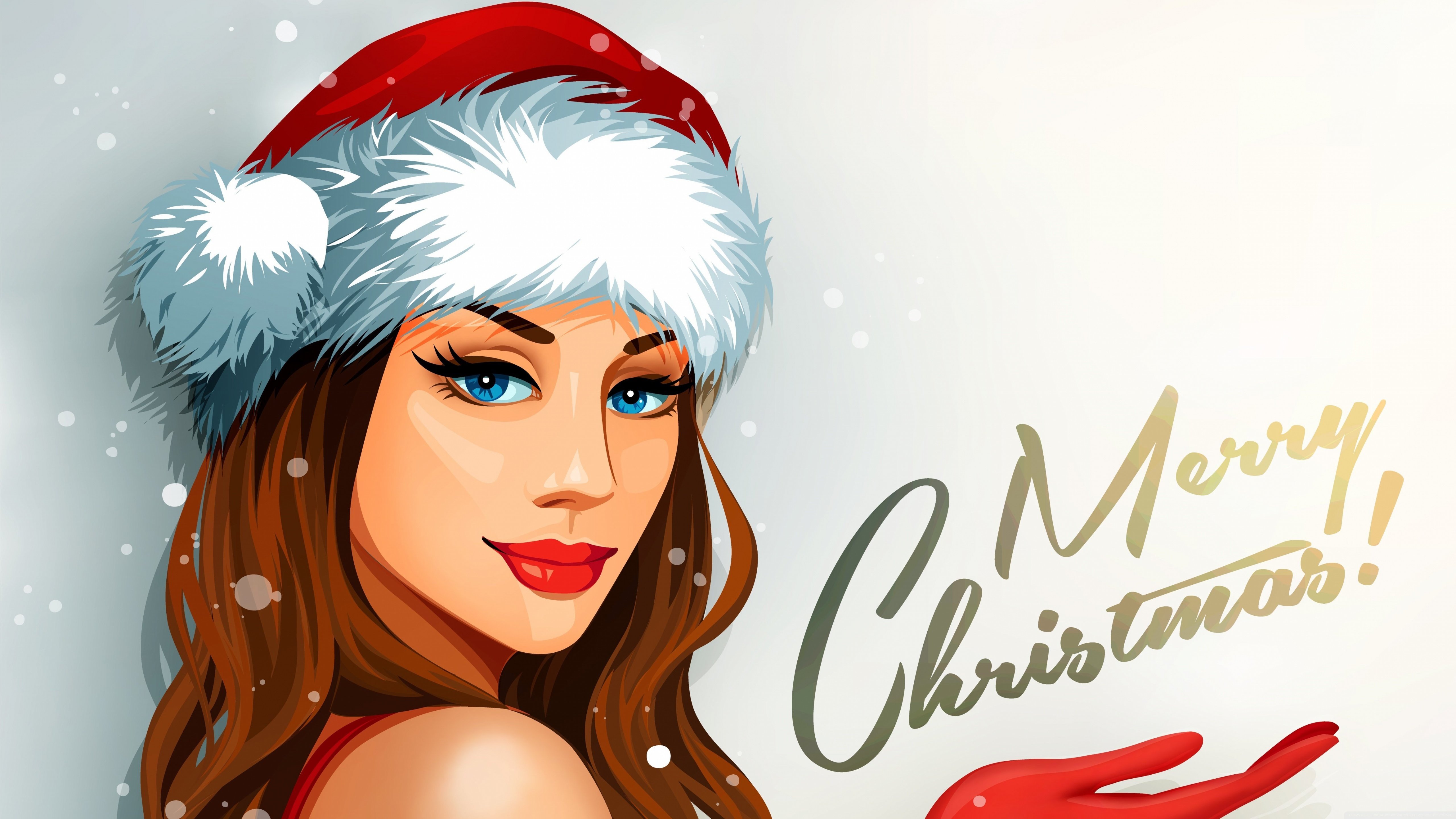 Christmas Santa Girl ❤ 4K HD Desktop Wallpaper for 4K Ultra