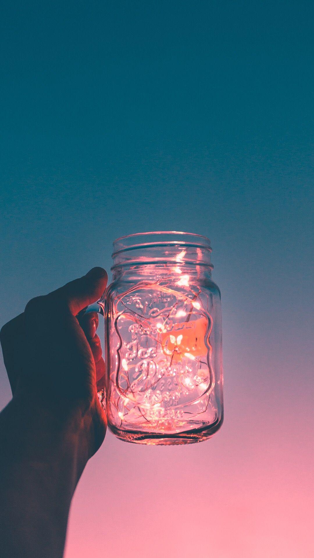 Jar of fireflies wallpaper. Mason jar diy, Diy mason jar lights, Mason jar lighting
