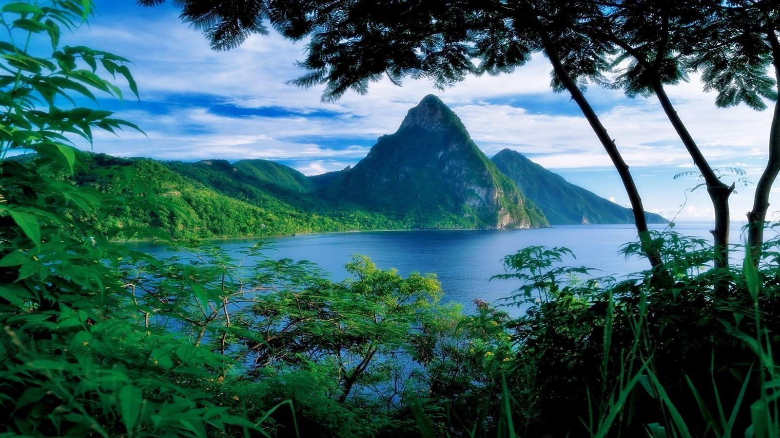 Pitons St Lucia Wallpapers Wallpaper Cave