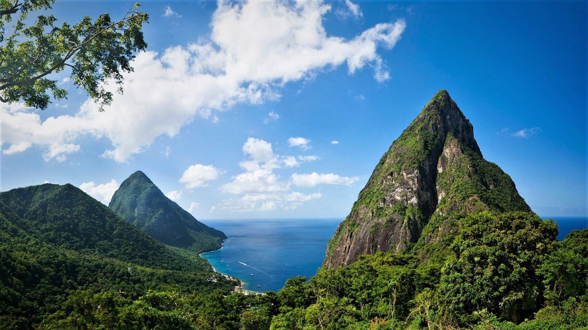 Pitons St Lucia Wallpapers Wallpaper Cave