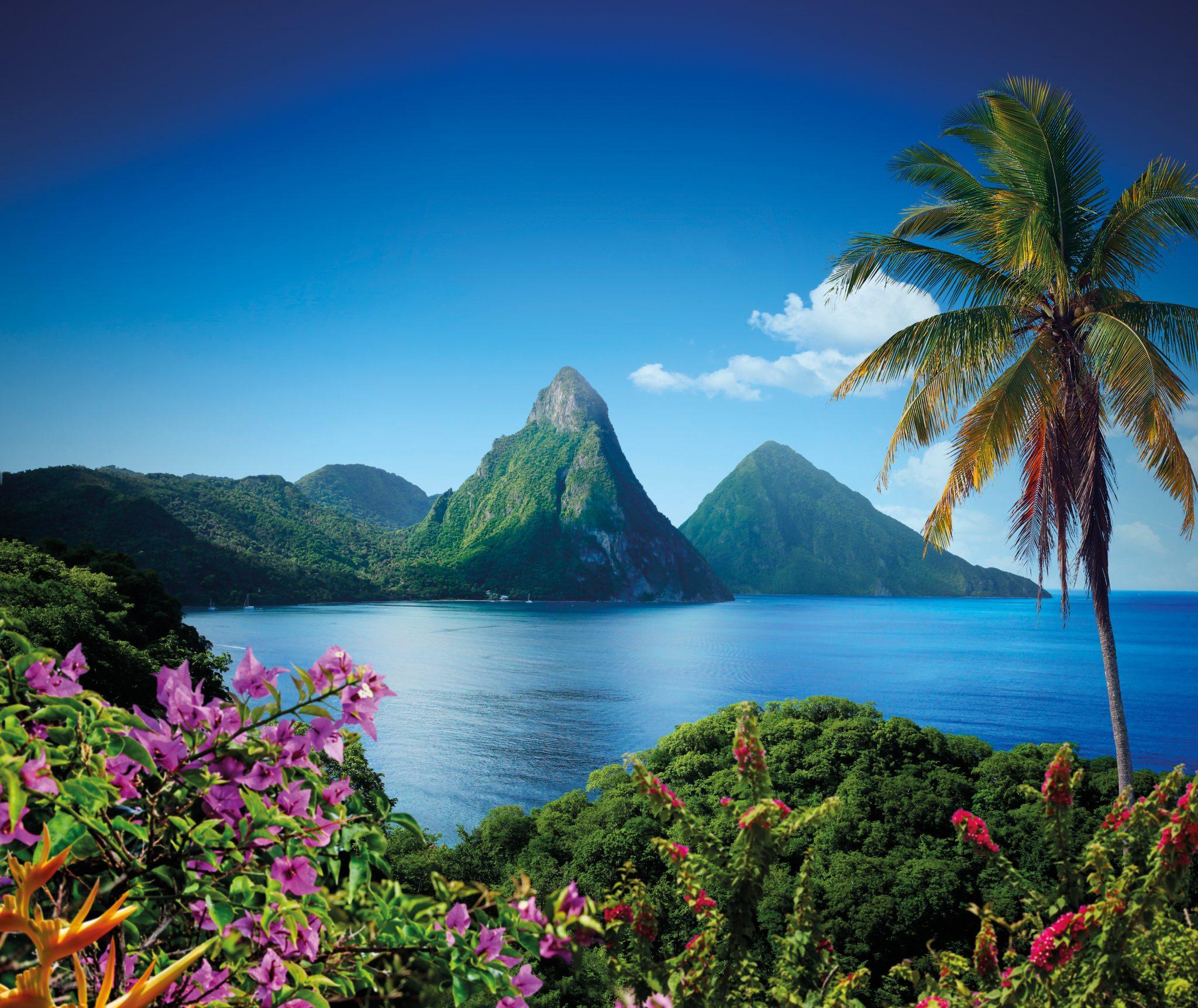 Pitons St Lucia Wallpapers Wallpaper Cave