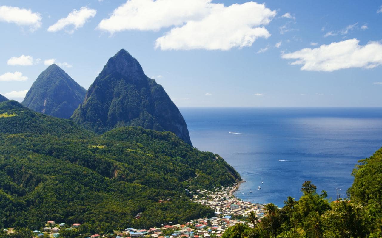 Pitons St Lucia Wallpapers Wallpaper Cave