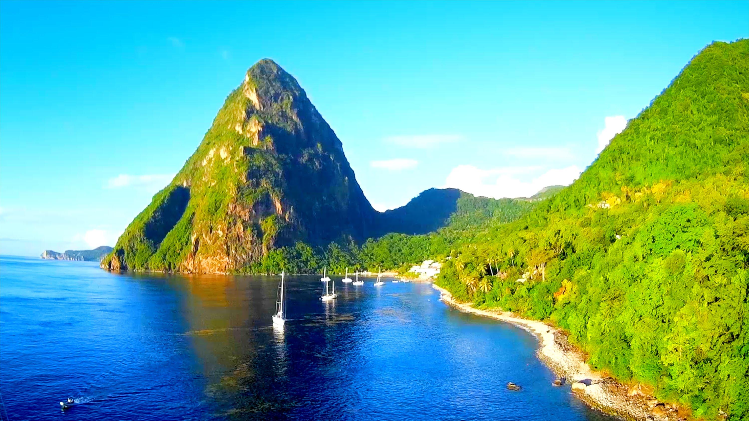 Pitons St Lucia Wallpapers Wallpaper Cave