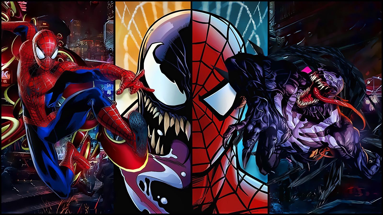 Download Spiderman And Venom Wallpaper, HD Backgrounds.