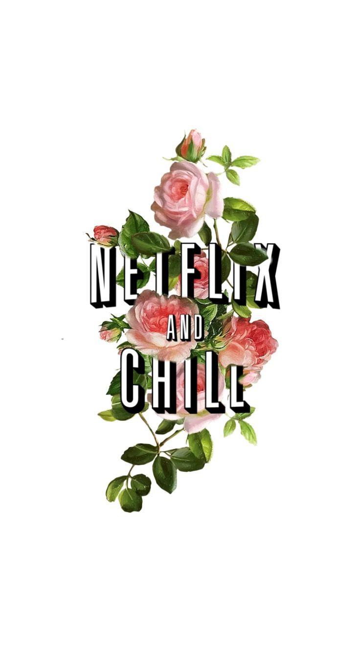 Netflix and chill floral wallpaper. Wallpaper in 2019