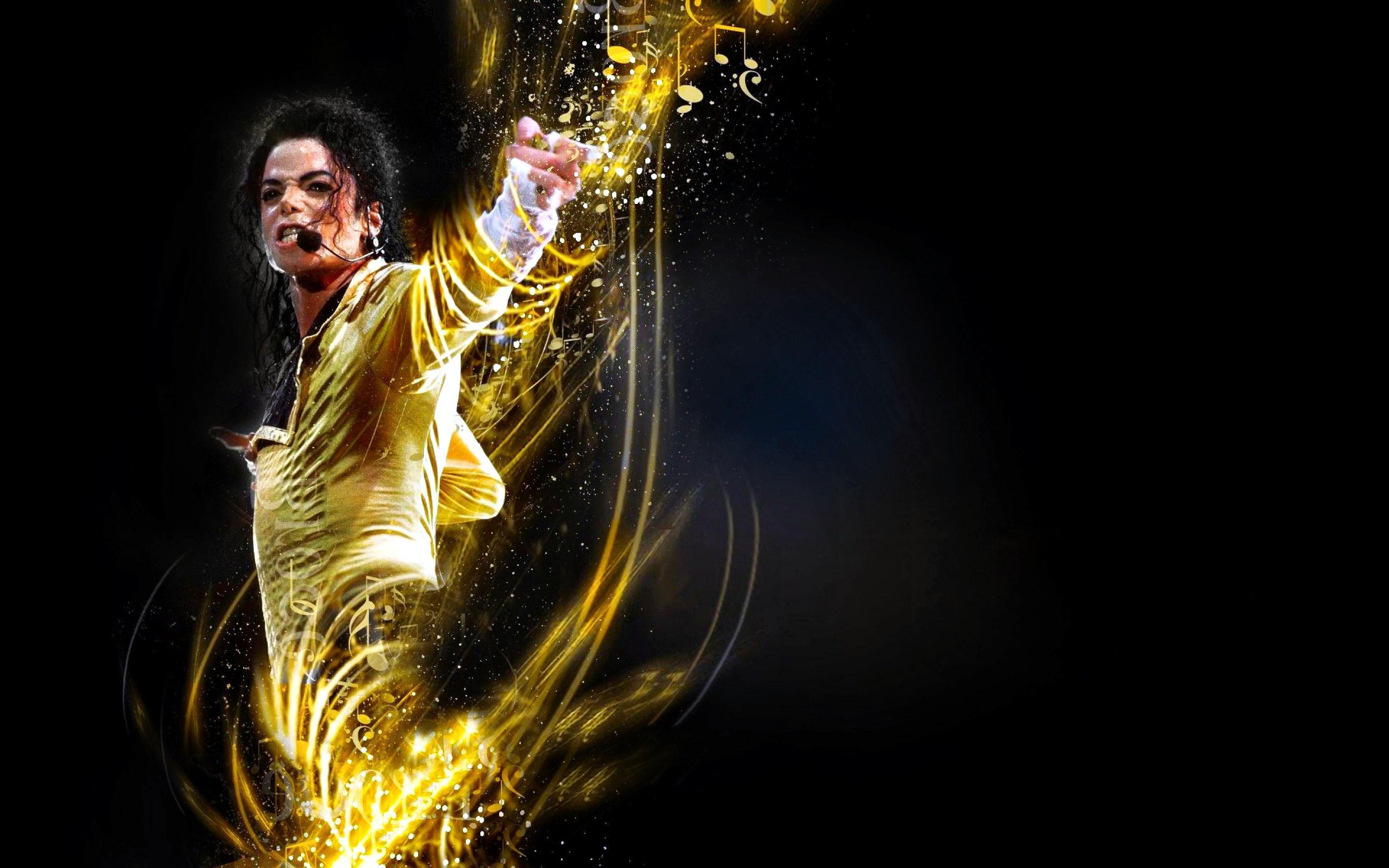 Michael Jackson Yellow Abstract Background HD desktop