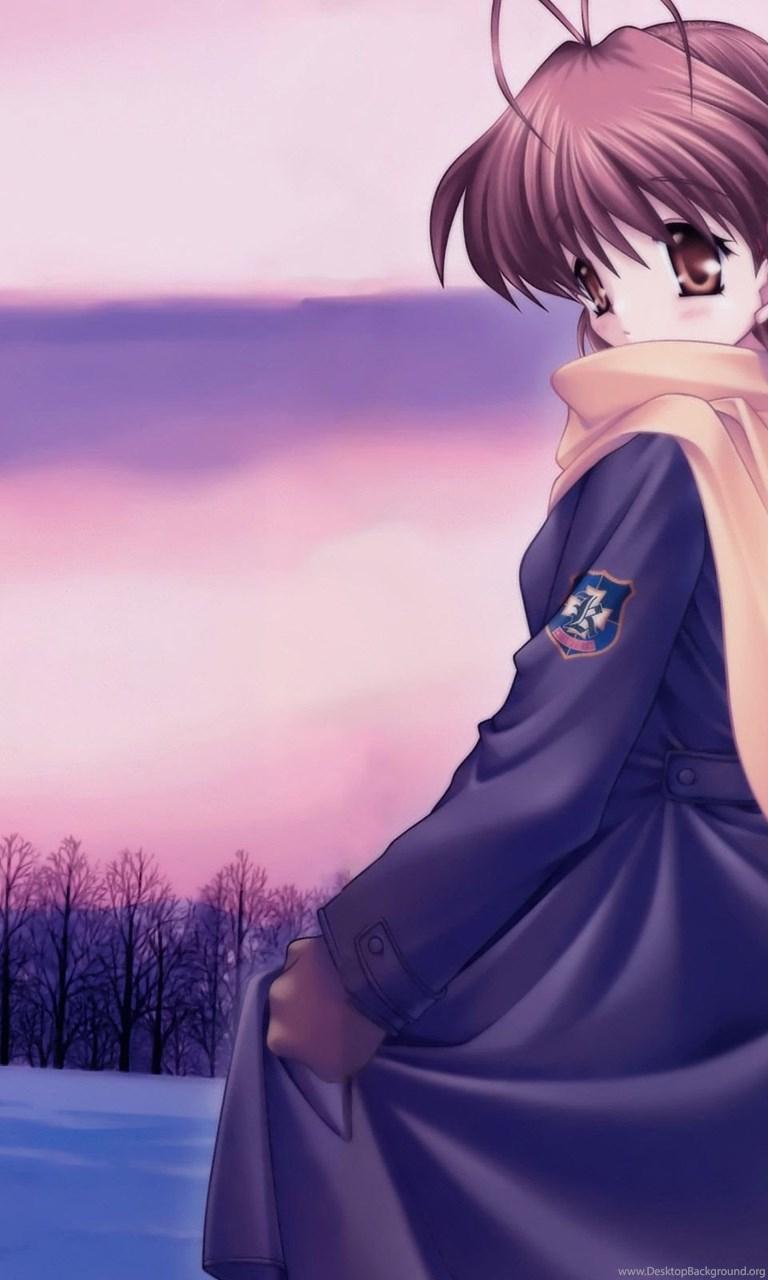 Nagisa Furukawa In The Winter Clannad Desktop Wallpaper