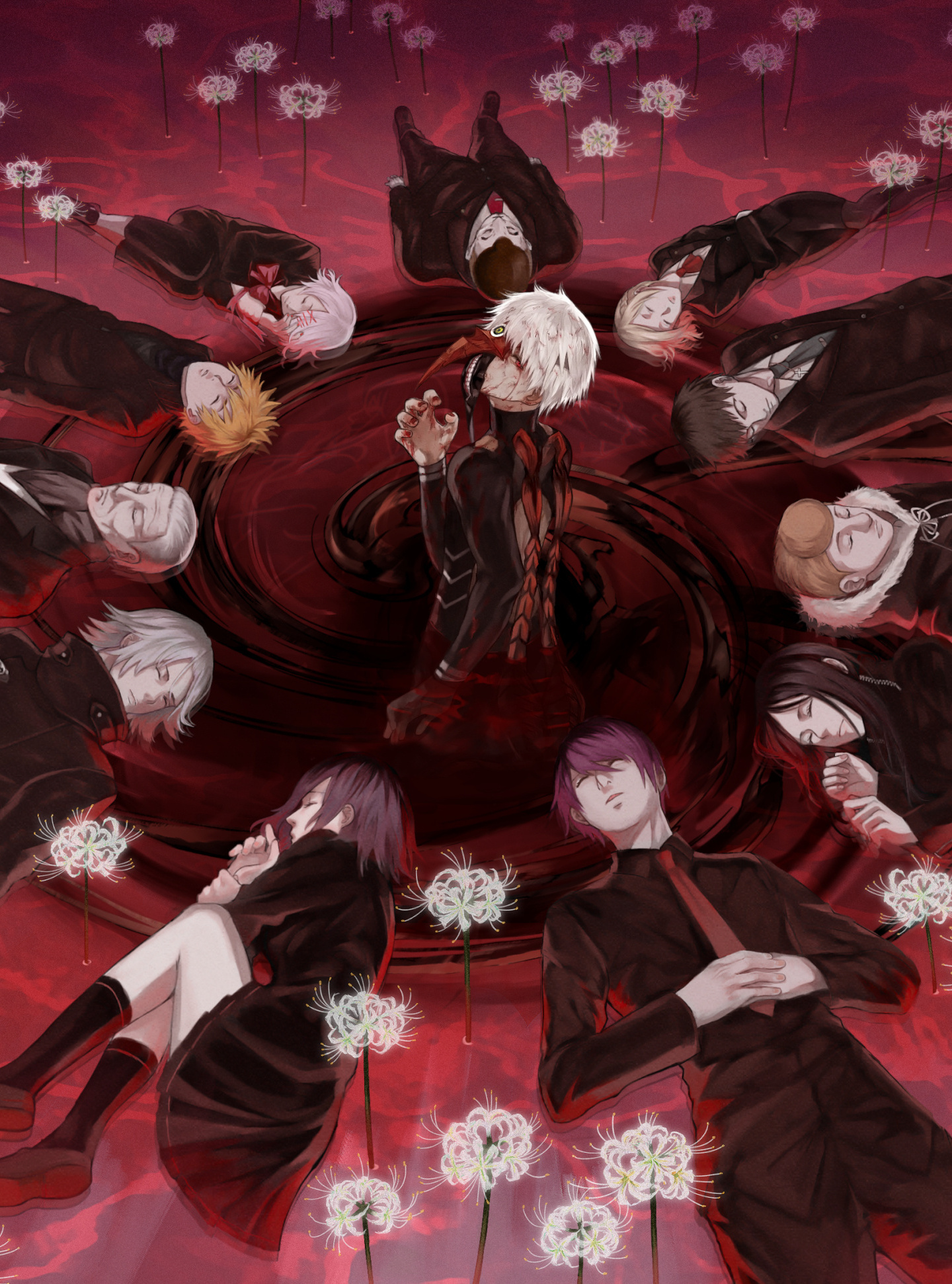 Download 1440x2880 wallpaper tokyo ghoul, anime, all