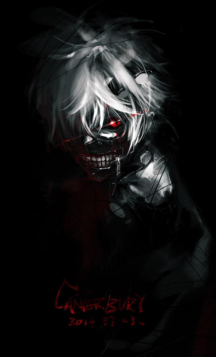 HD wallpaper: portrait display, Tokyo Ghoul, Kaneki Ken