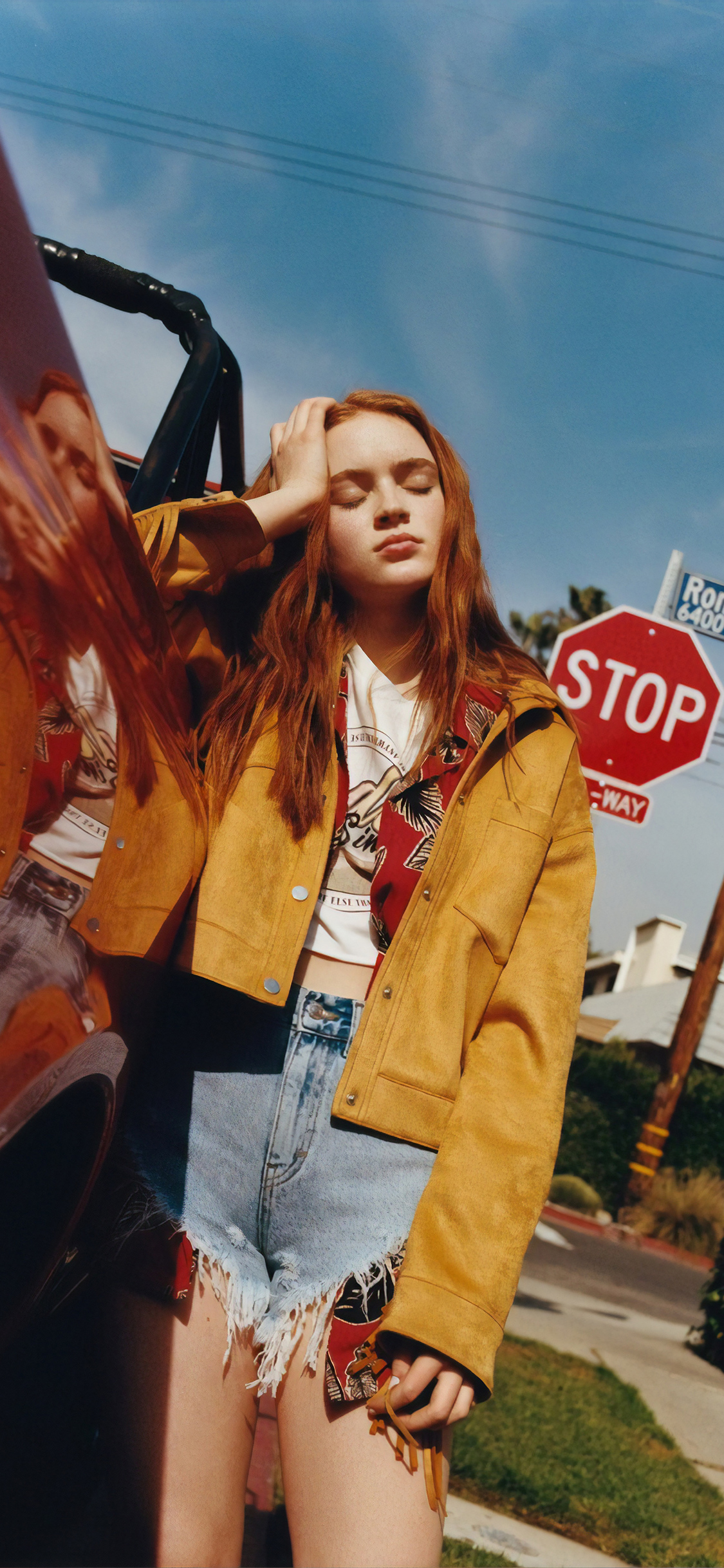 Sadie Sink Pull And Bear 2019 iPhone XS, iPhone 10
