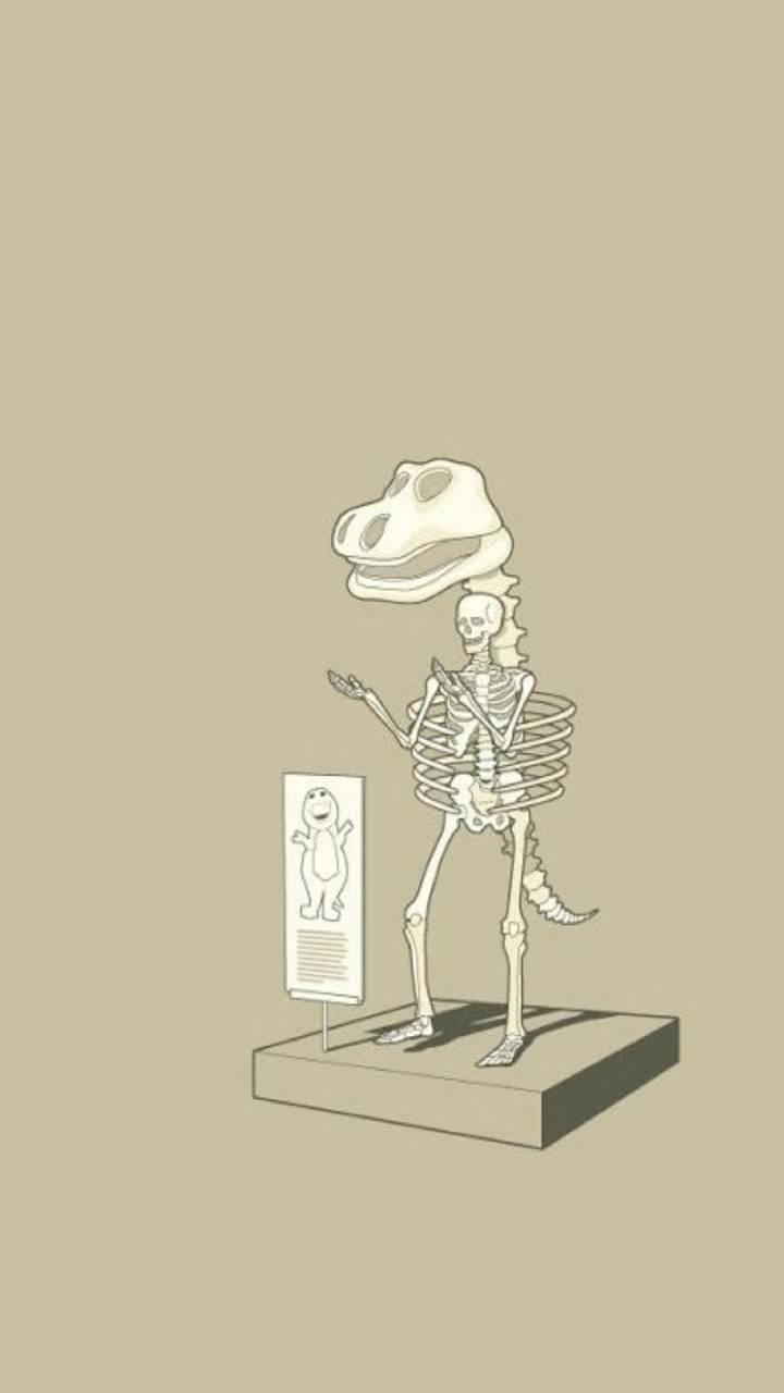 Fossil Barney Wallpaper