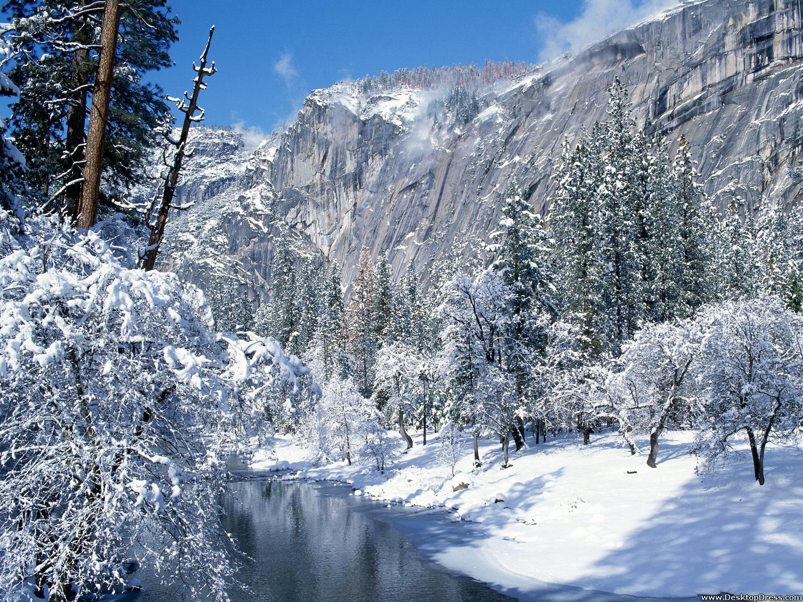 Desktop Wallpaper Natural Background Snow Flocks