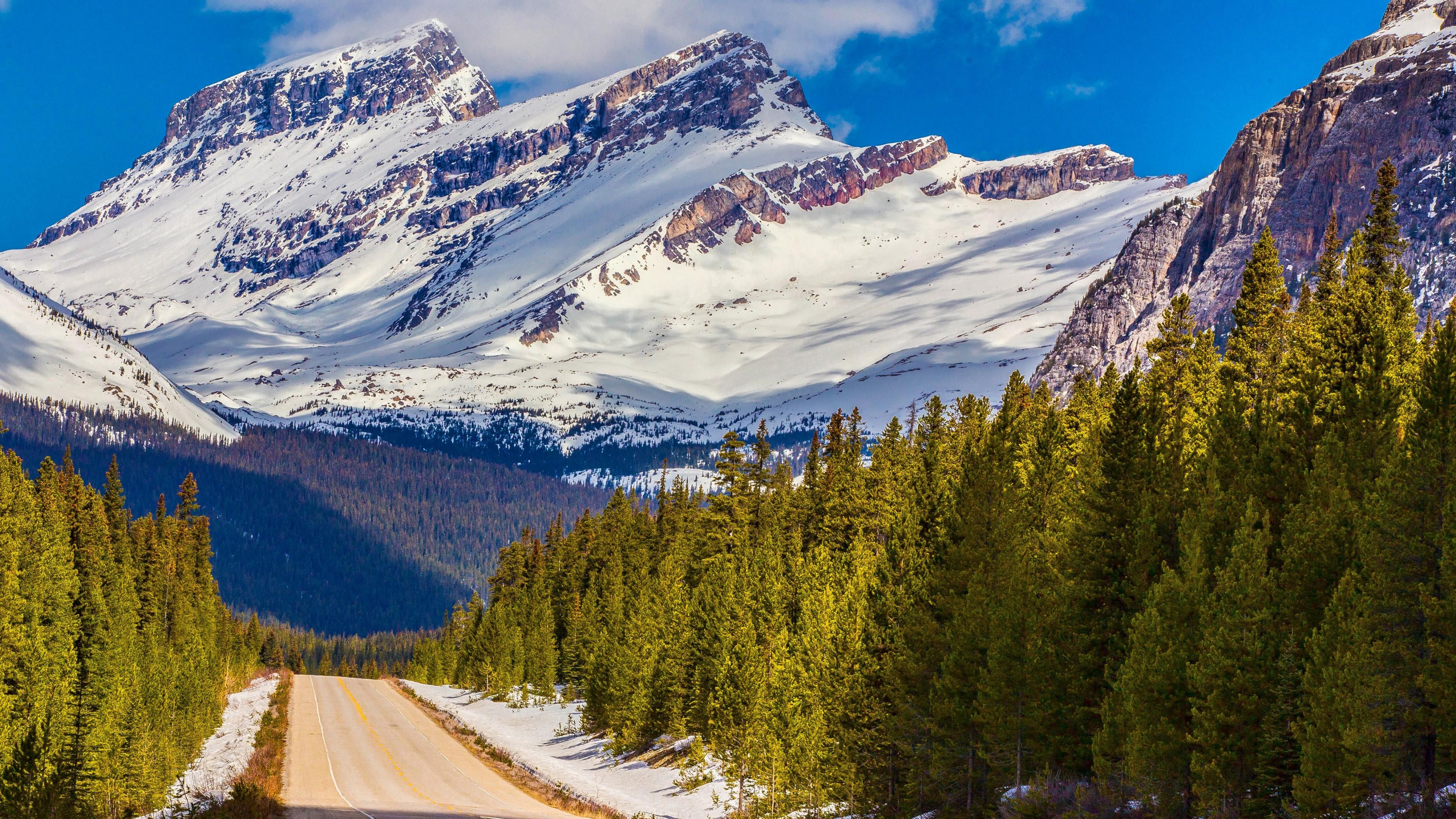 Wallpaper Banff National Park, Snow mountains, HD, 4K