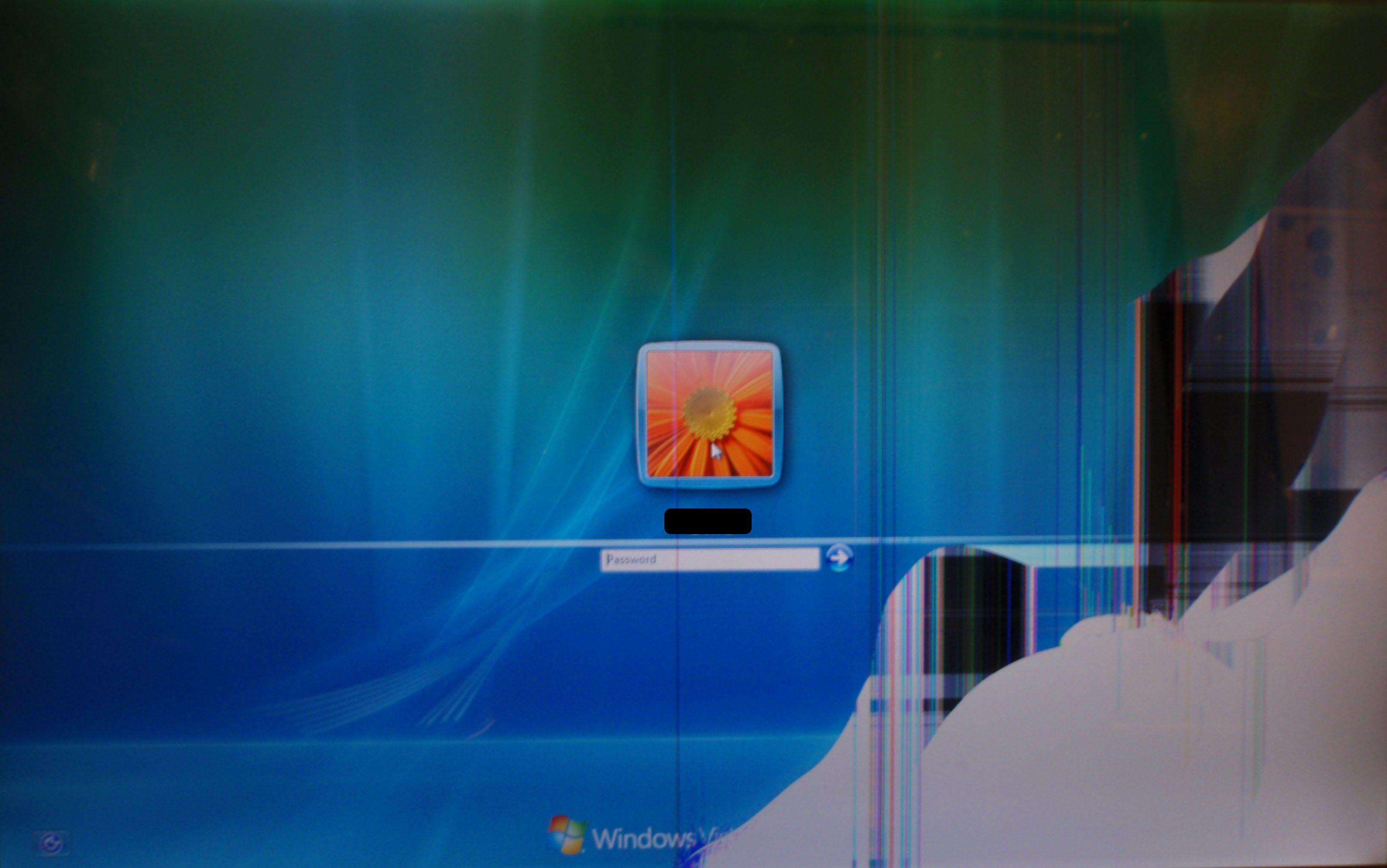 Broken Screen Wallpaper Windows Vista Login. Wallpaper