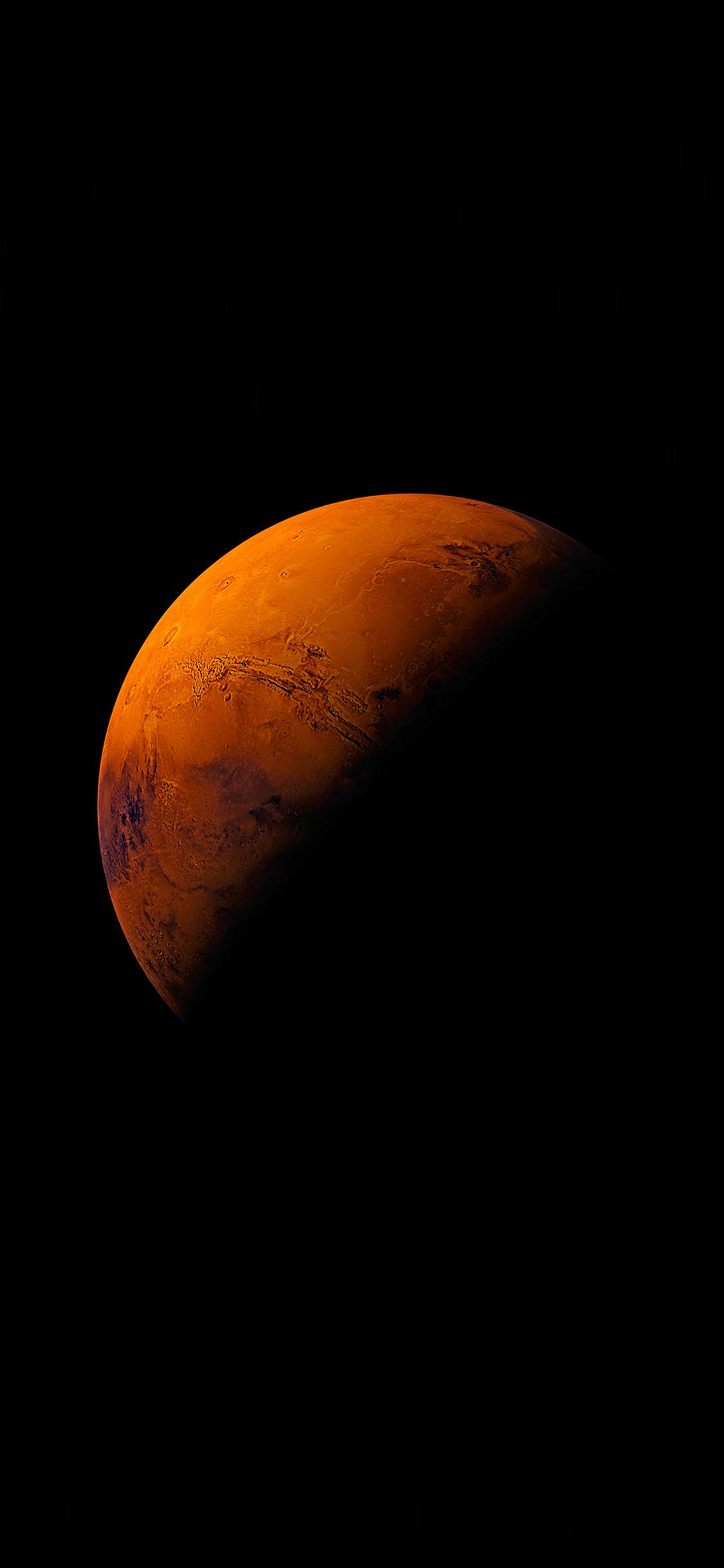Mars Planet Apple Dark Space Orange