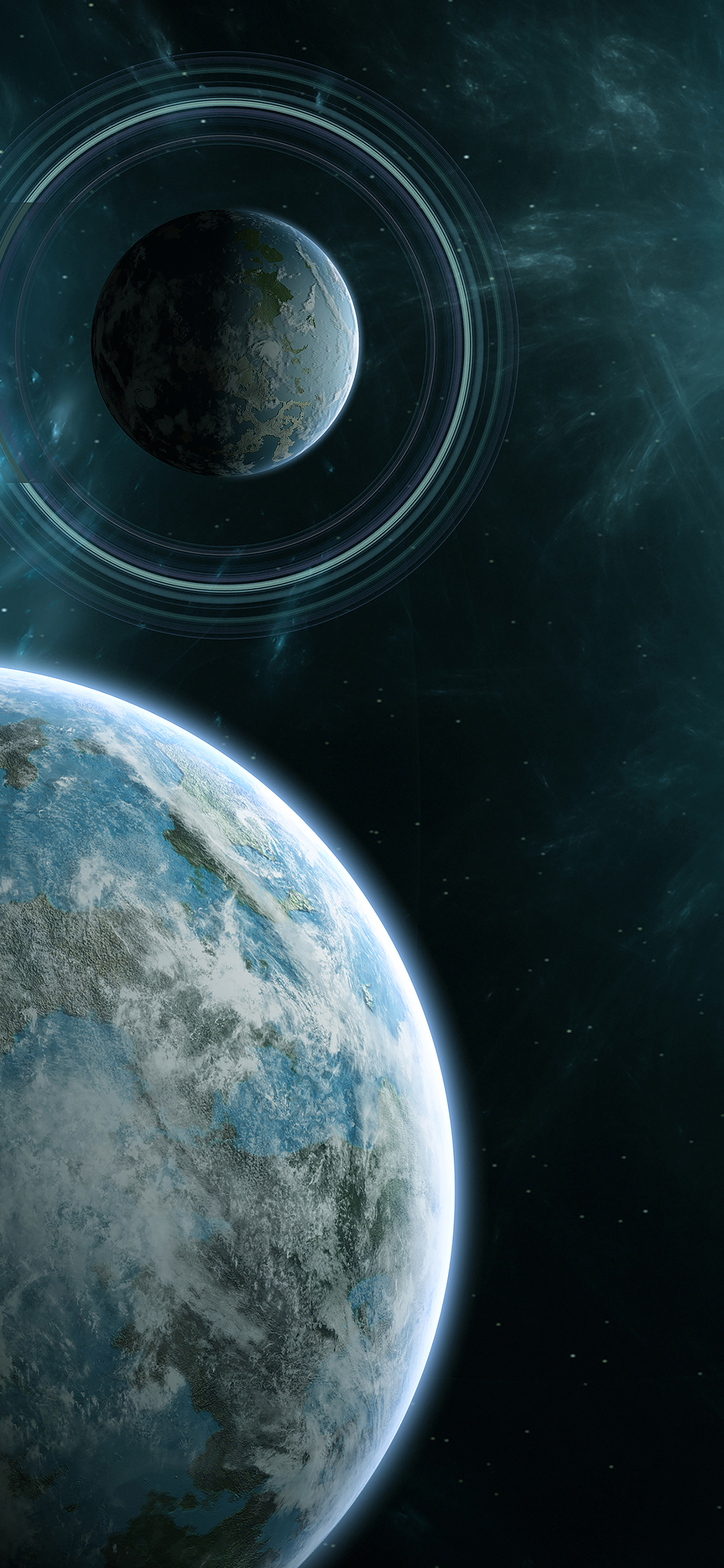Planet space star iPhone X Wallpaper Free Download