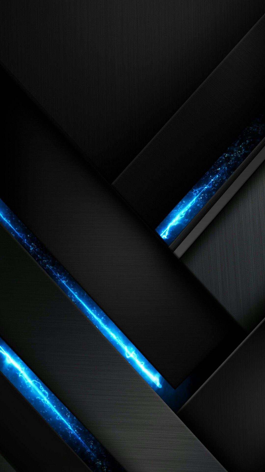 Black and Blue Abstract Wallpaper. *Abstract and Geometric