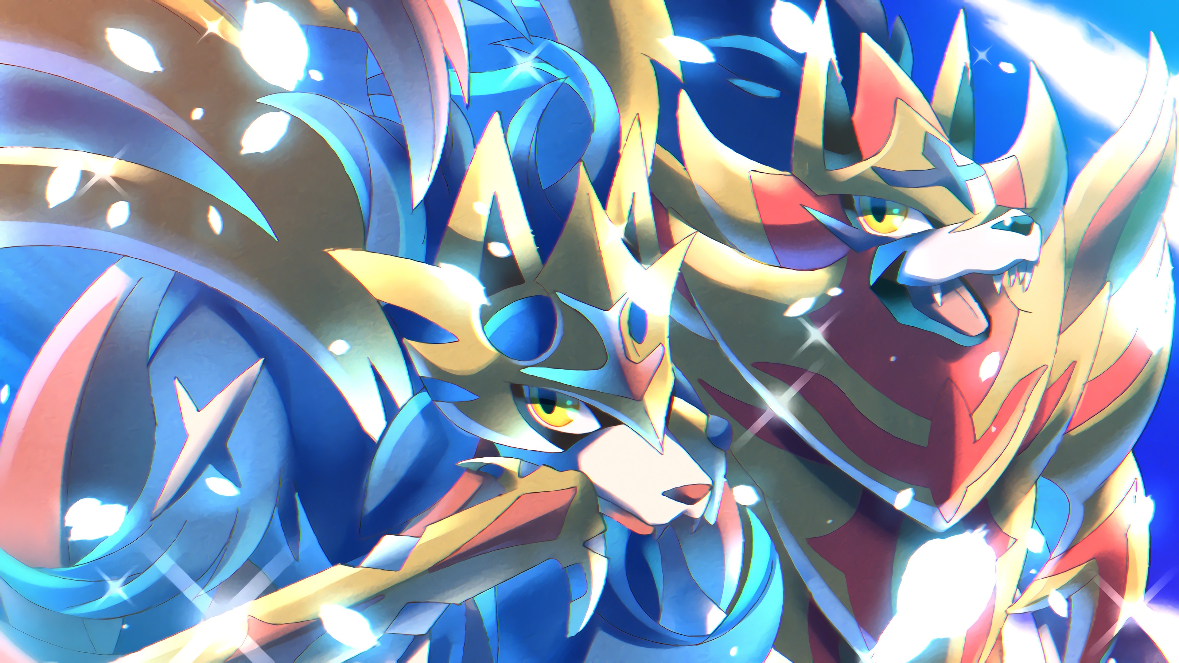 Zamazenta and Zacian Pokemon Sword and Shield 8K Wallpaper #10