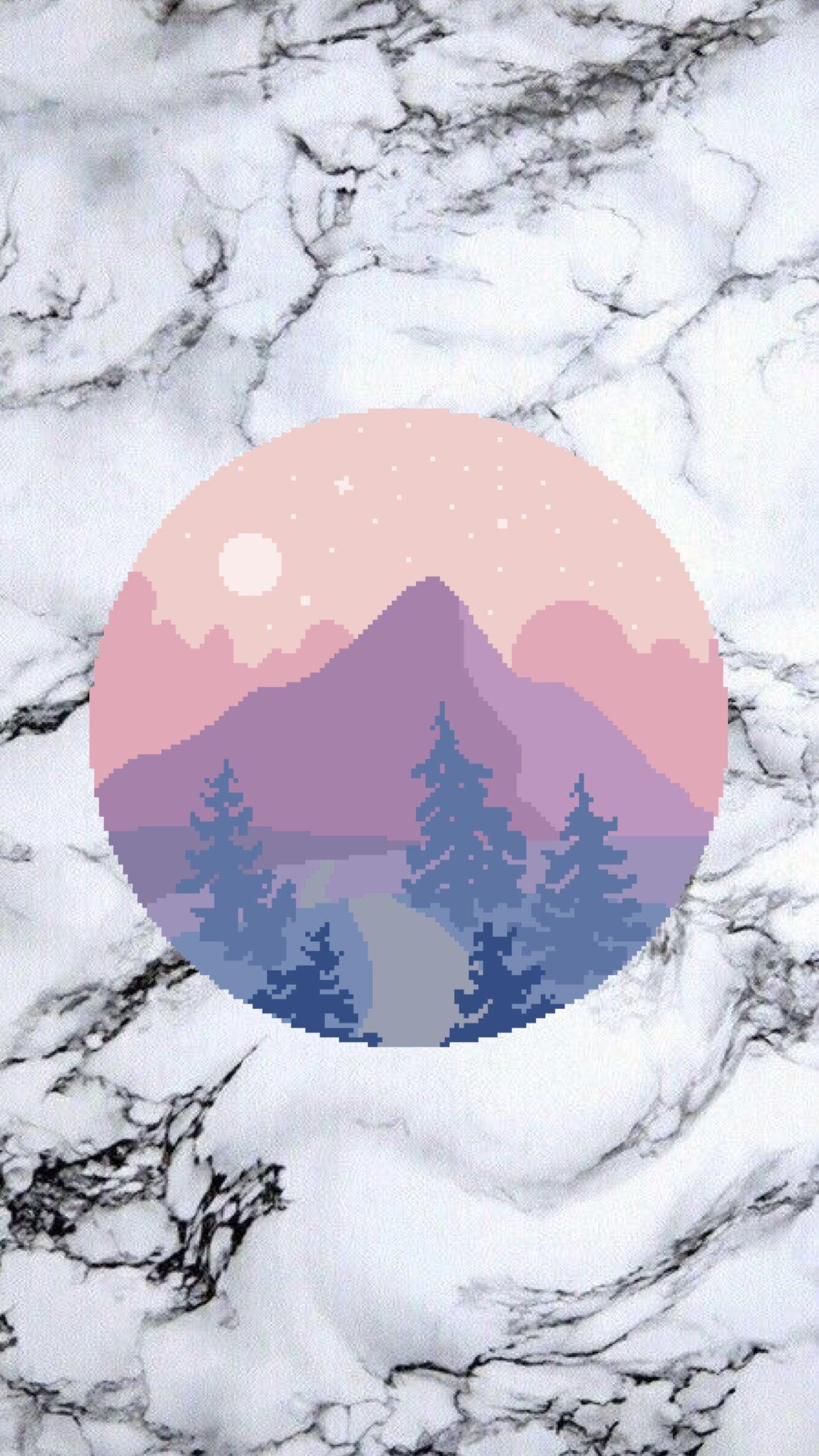 Moon mountain wallpaper. made by Laurette. instagram