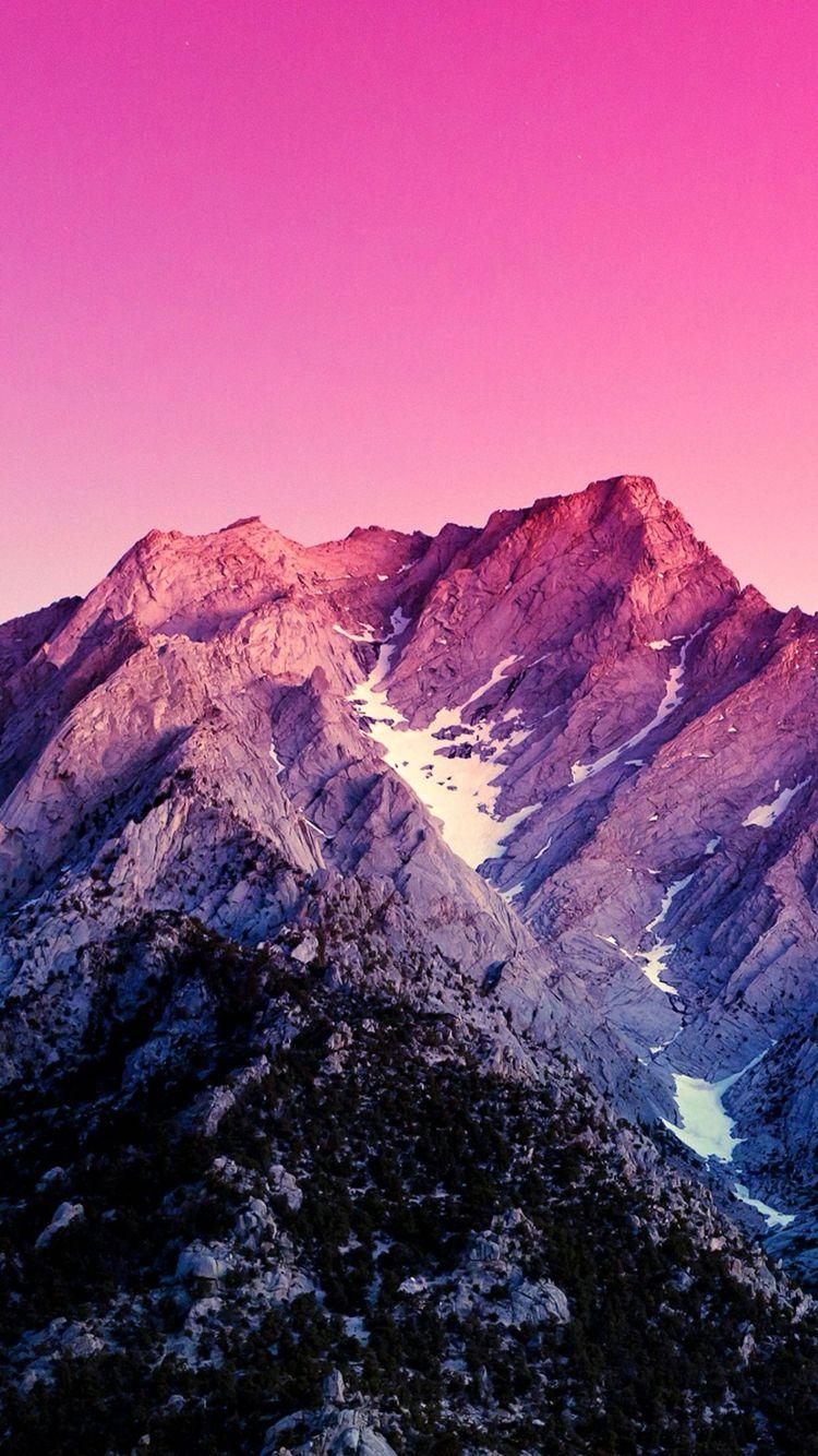 pink mountain. Pretty wallpaper, Mountain
