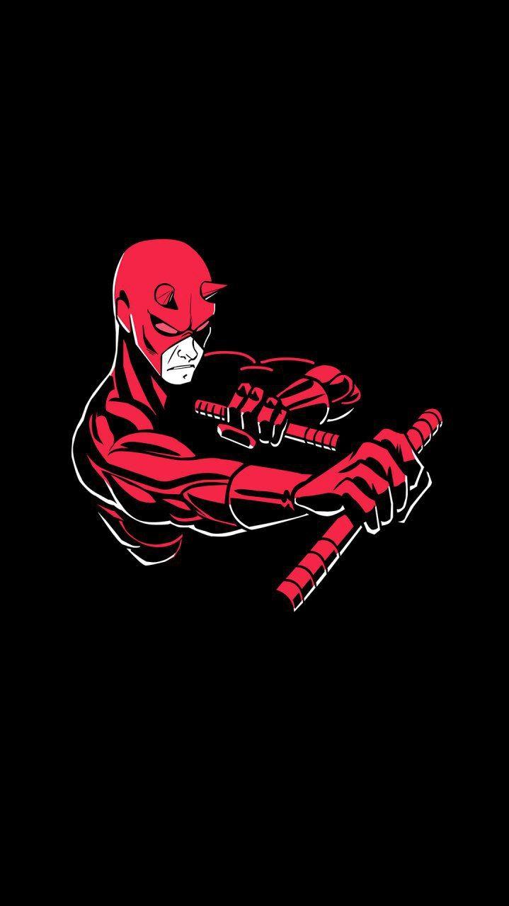 Daredevil Minimal iPhone Wallpaper. Marvel comics wallpaper