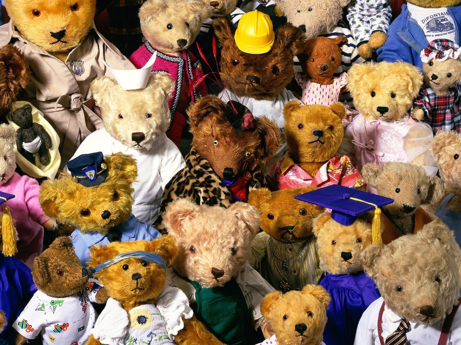 stuffed animals teddy bears 1600x1200 wallpaper High Quality