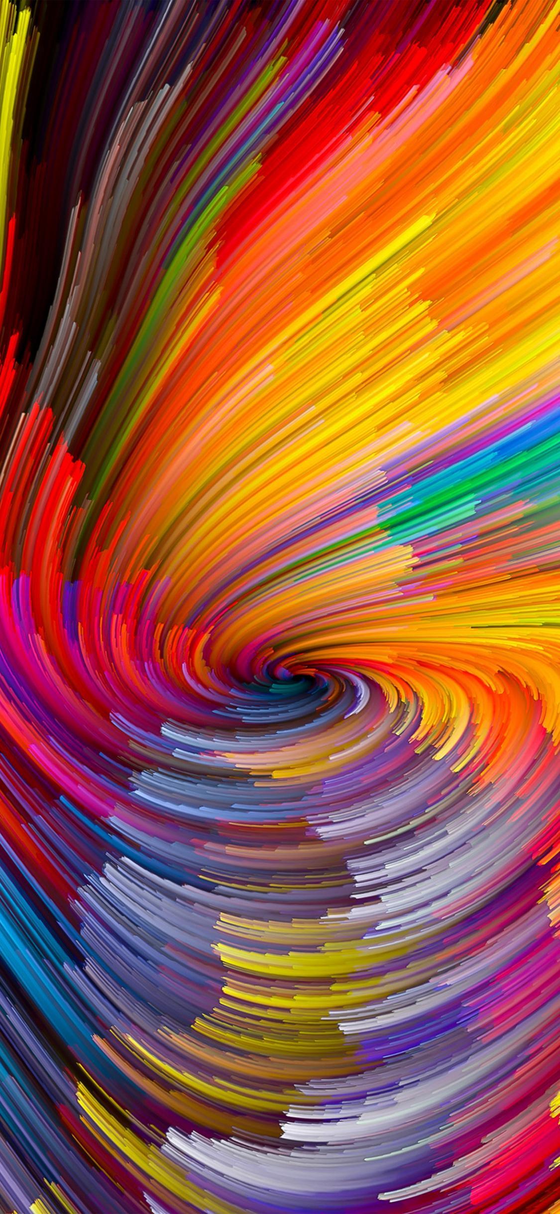Digital Abstract Line Color Rainbow Pattern Background