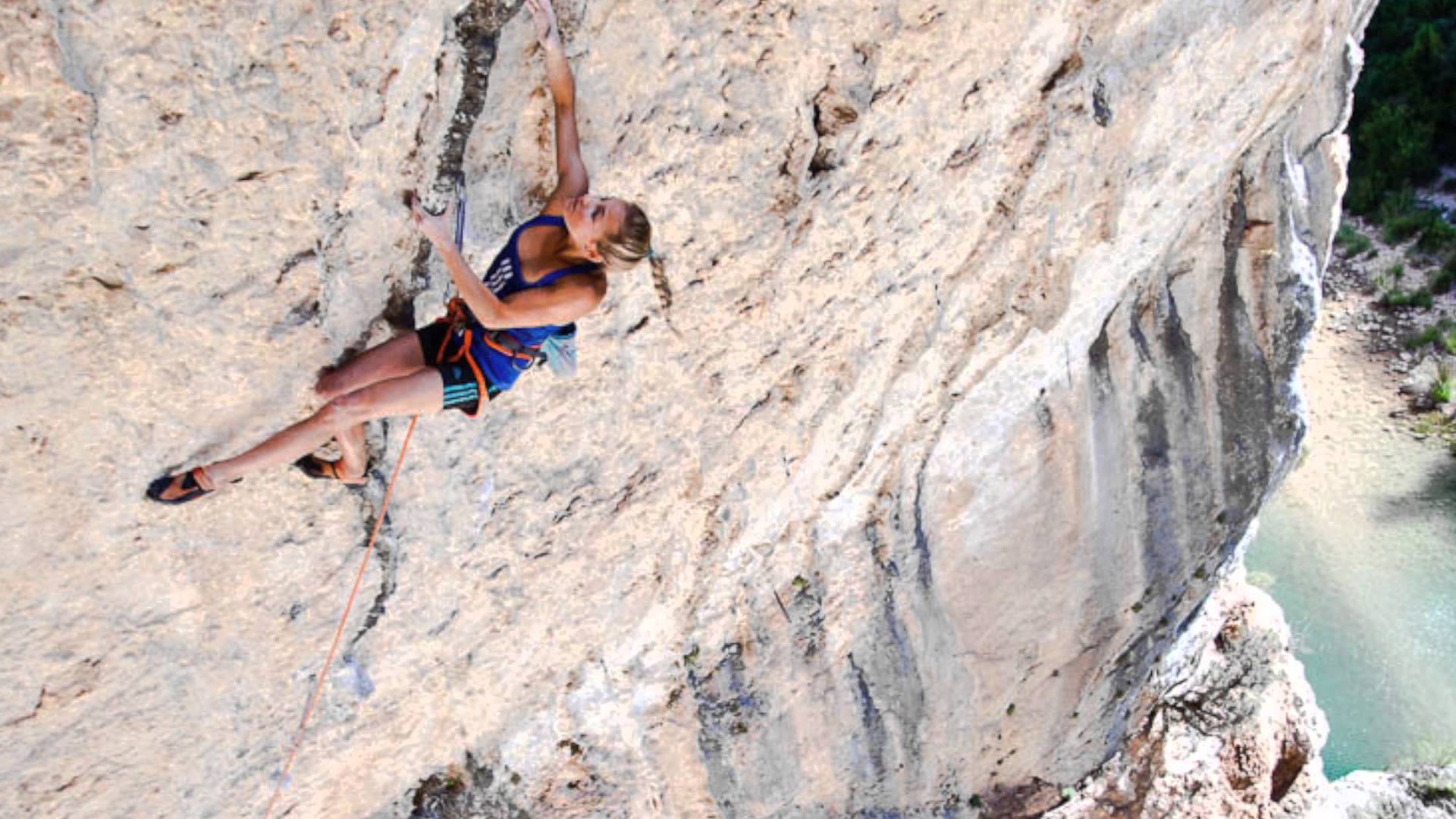 Girl Rock Climbing Wallpaper