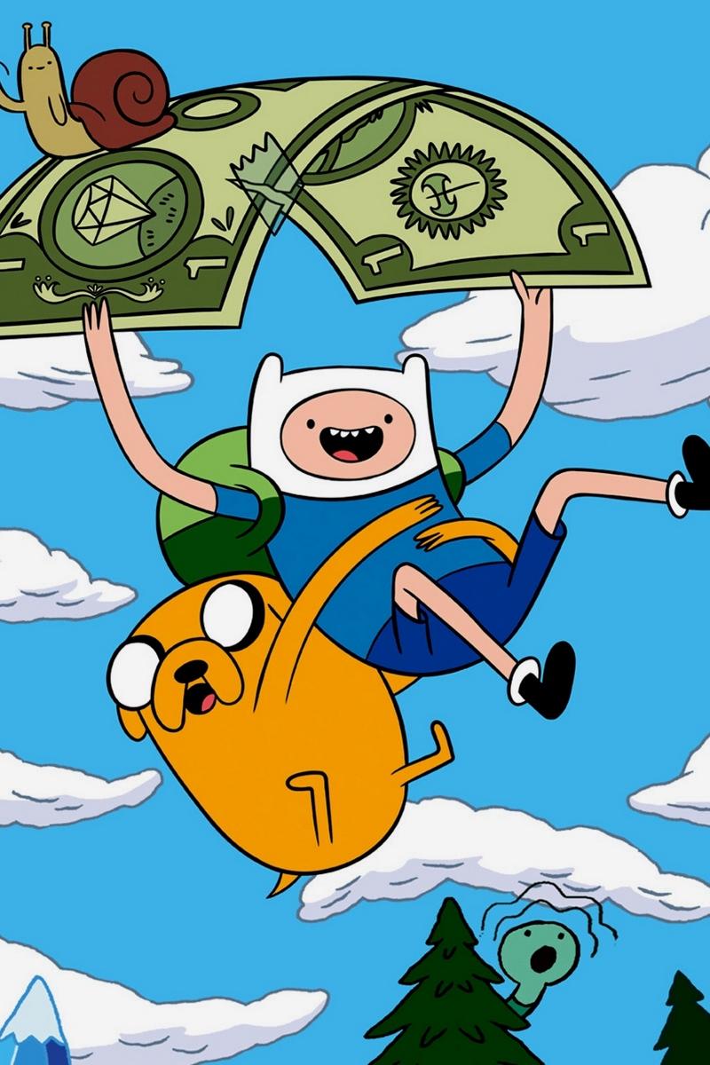 Download wallpaper 800x1200 adventure time with finn