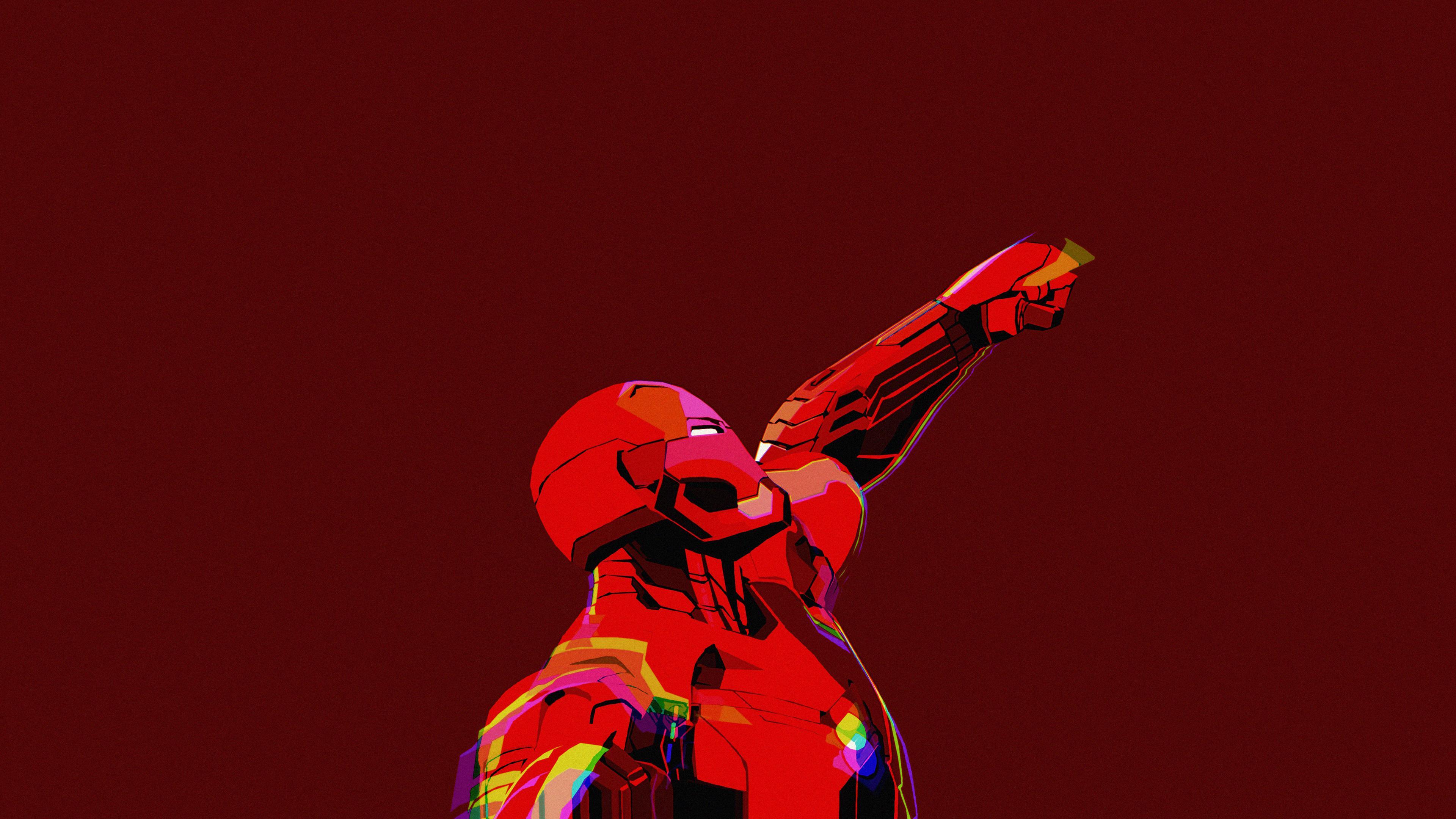 Iron Man Clean Minimal Art 4k, HD Superheroes, 4k Wallpaper