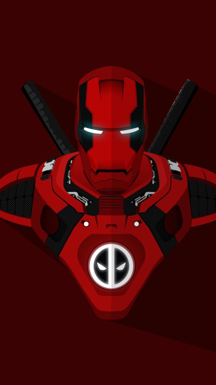 wondrous wallpaper Iron man, deadpool, crossover, marvel
