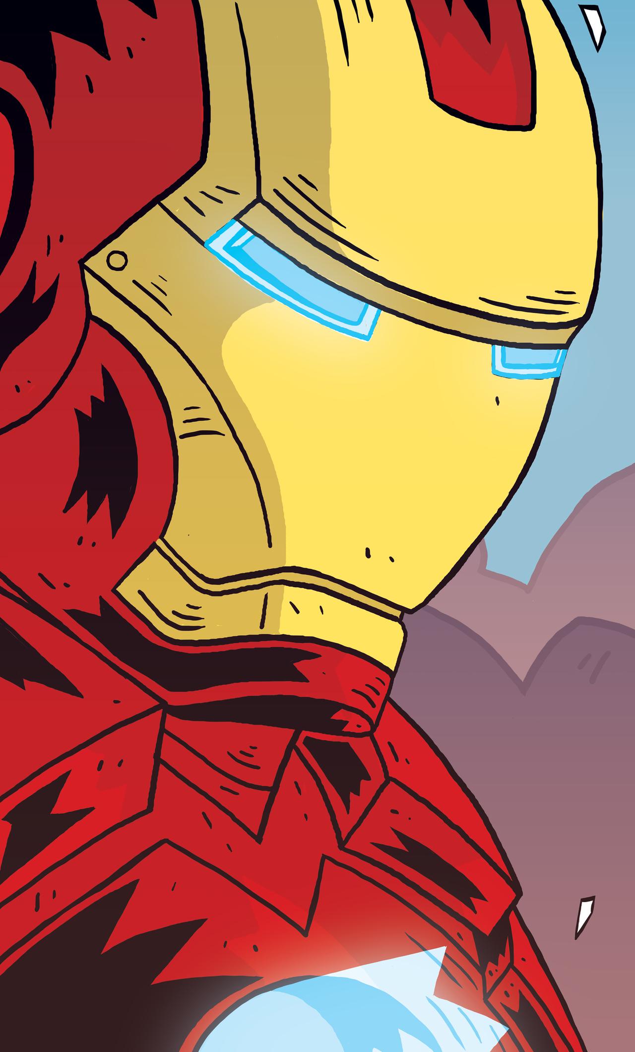 Iron Man Comic Cartoon Art Man iPhone X Wallpaper