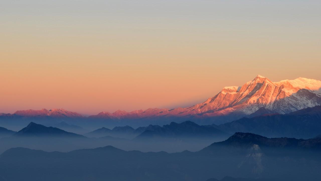 Wallpaper Sunrise, Mountain Peak, 4K, 5K, Nature