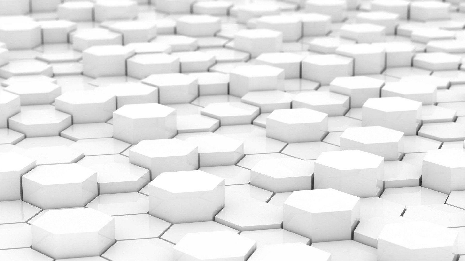 Six Square White Abstract Wallpaper 28548