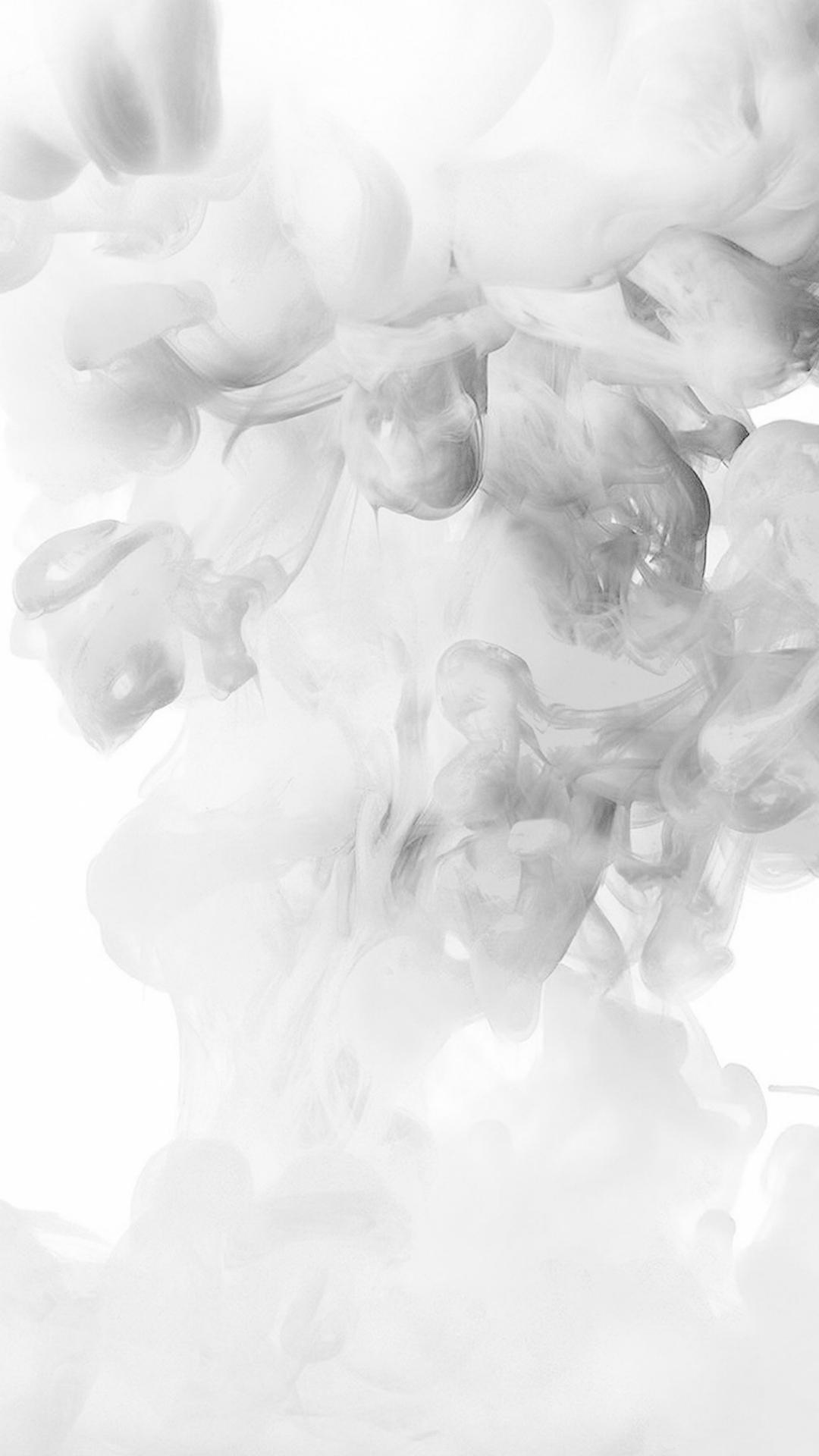 Smoke White Abstract Fog Art Illust iPhone 8 Wallpaper Free