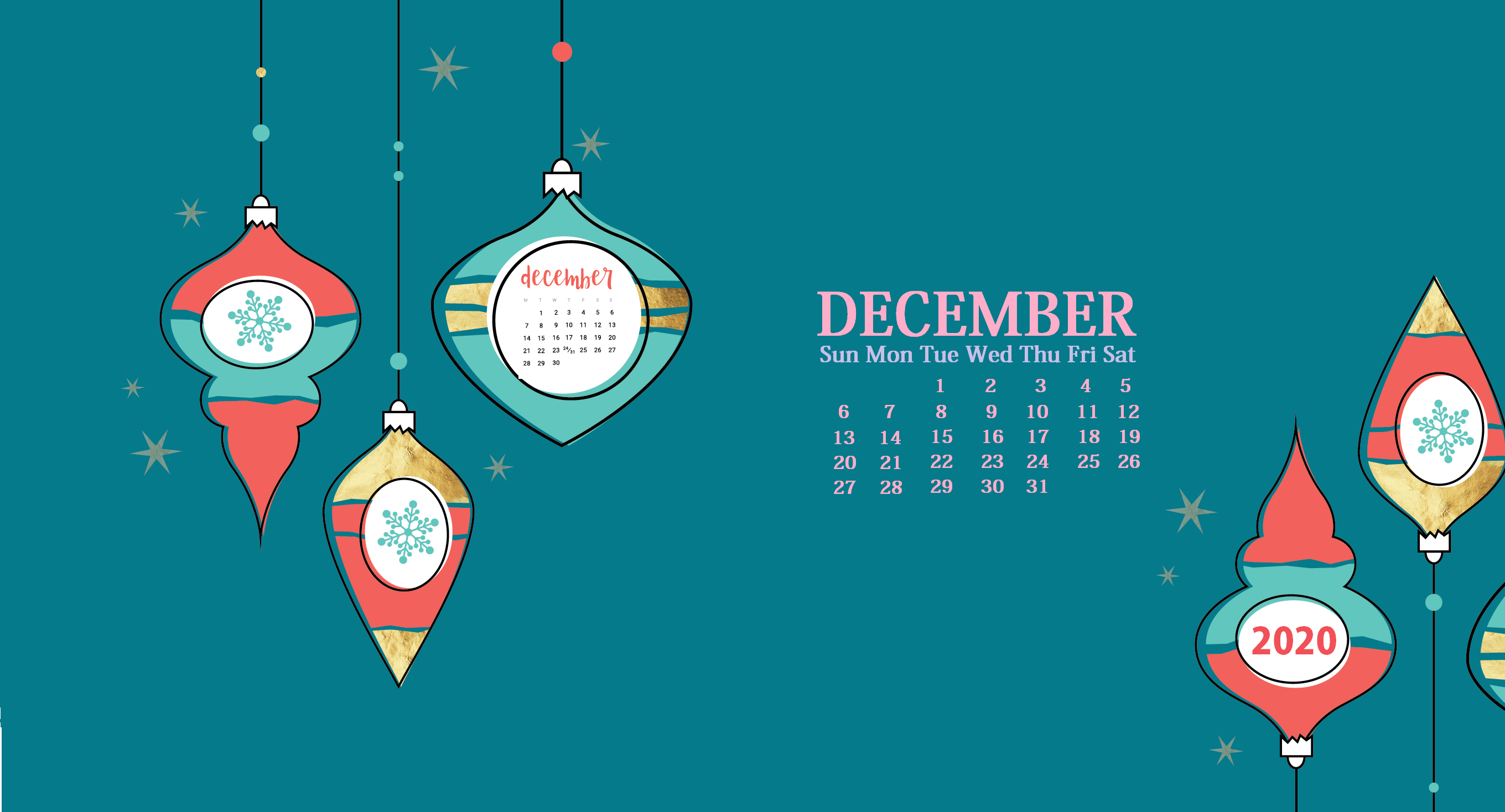 December 2020 Calendar Wallpaper Free December 2020