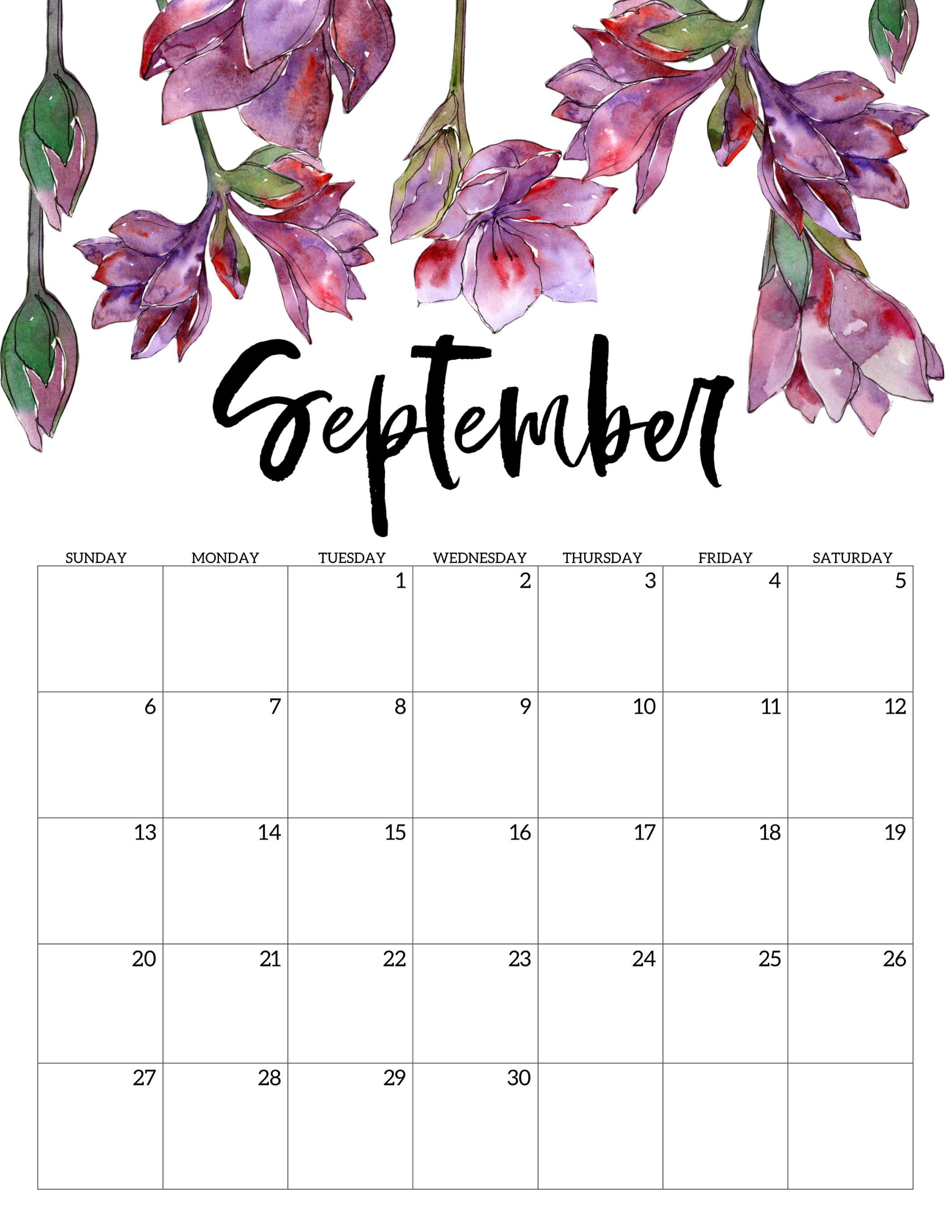 Cute September 2020 Calendar Calendar