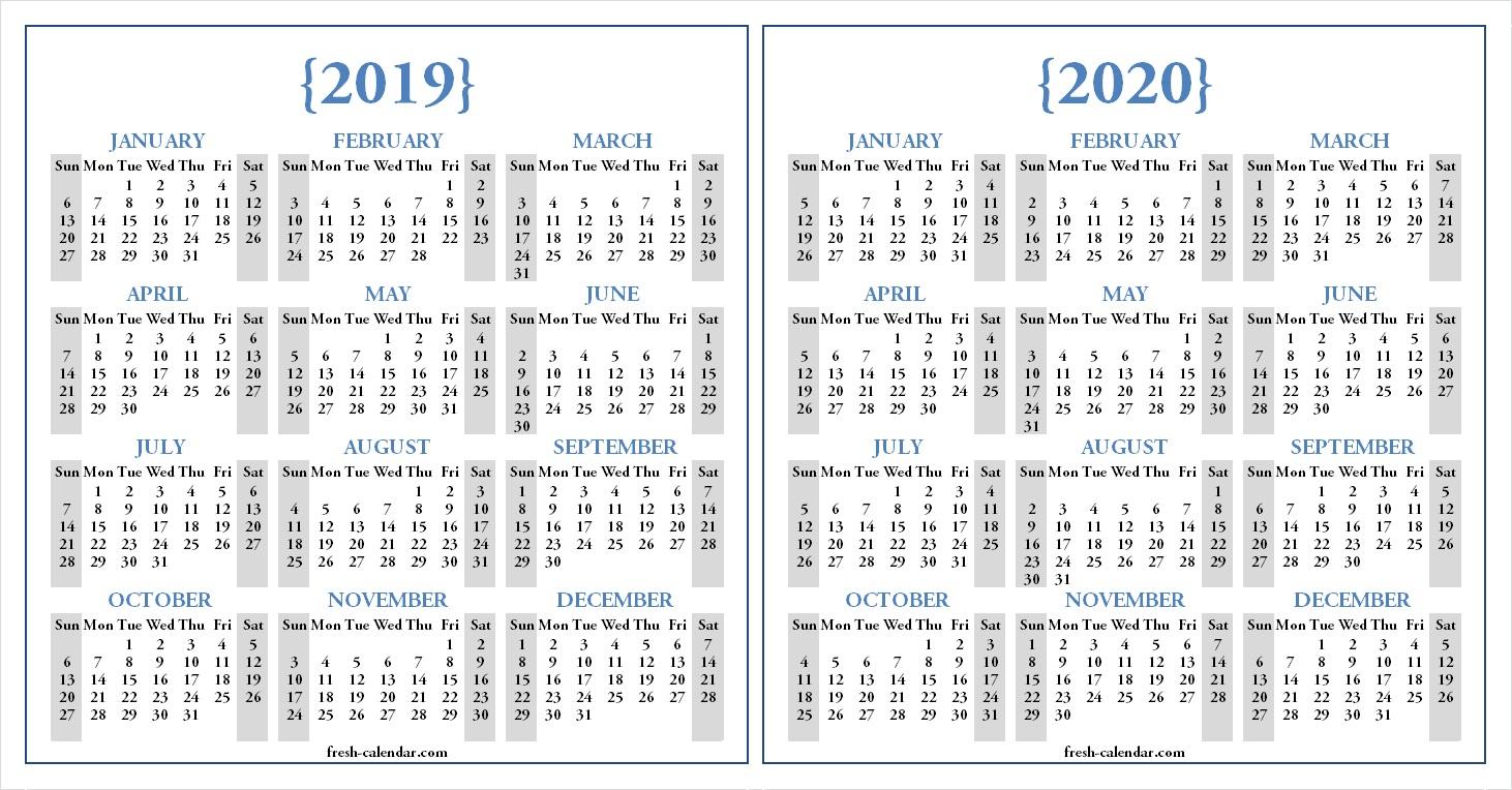 Printable Calendar 2019 2020 Monday To Sunday. Calendar