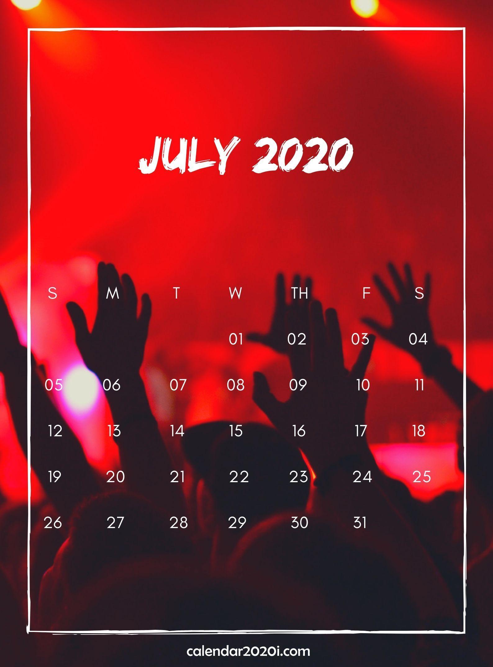 July 2020 Wall Calendar Printable Calendars