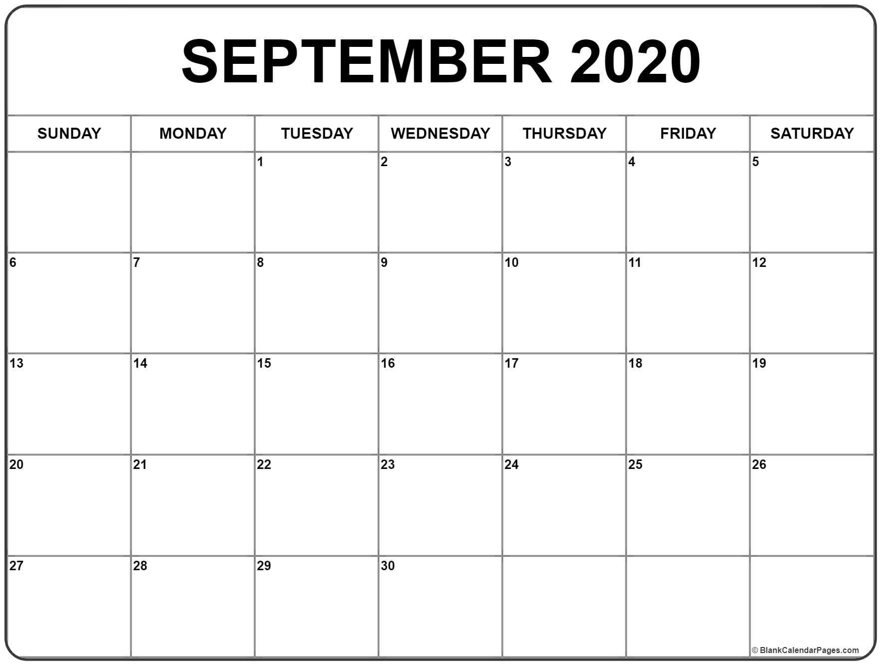 september 2020 calendar 51 calendar of 2020
