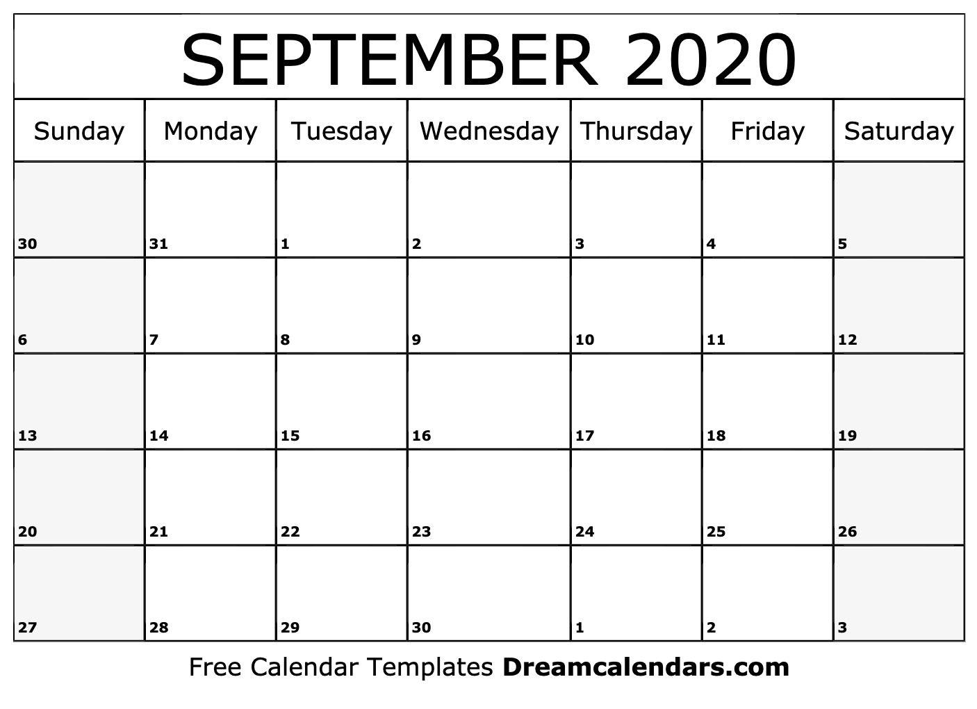 September 2020 Calendar Wallpaper Free September 2020