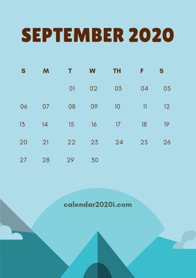 September 2020 iPhone Calendar Wallpaper Calendars