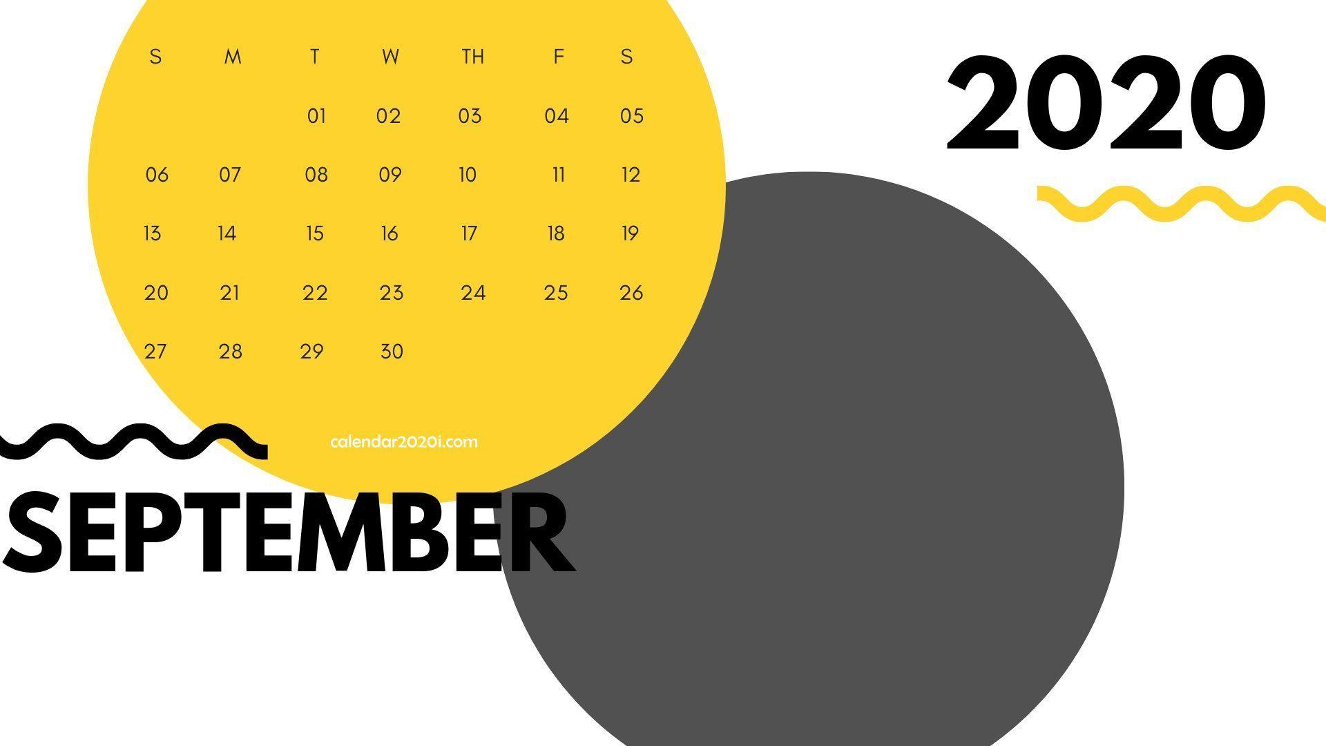 September 2020 Monthly Printable Calendar Calendars