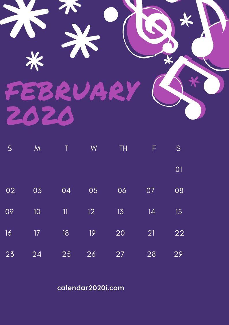 February 2020 iPhone Calendar Wallpaper