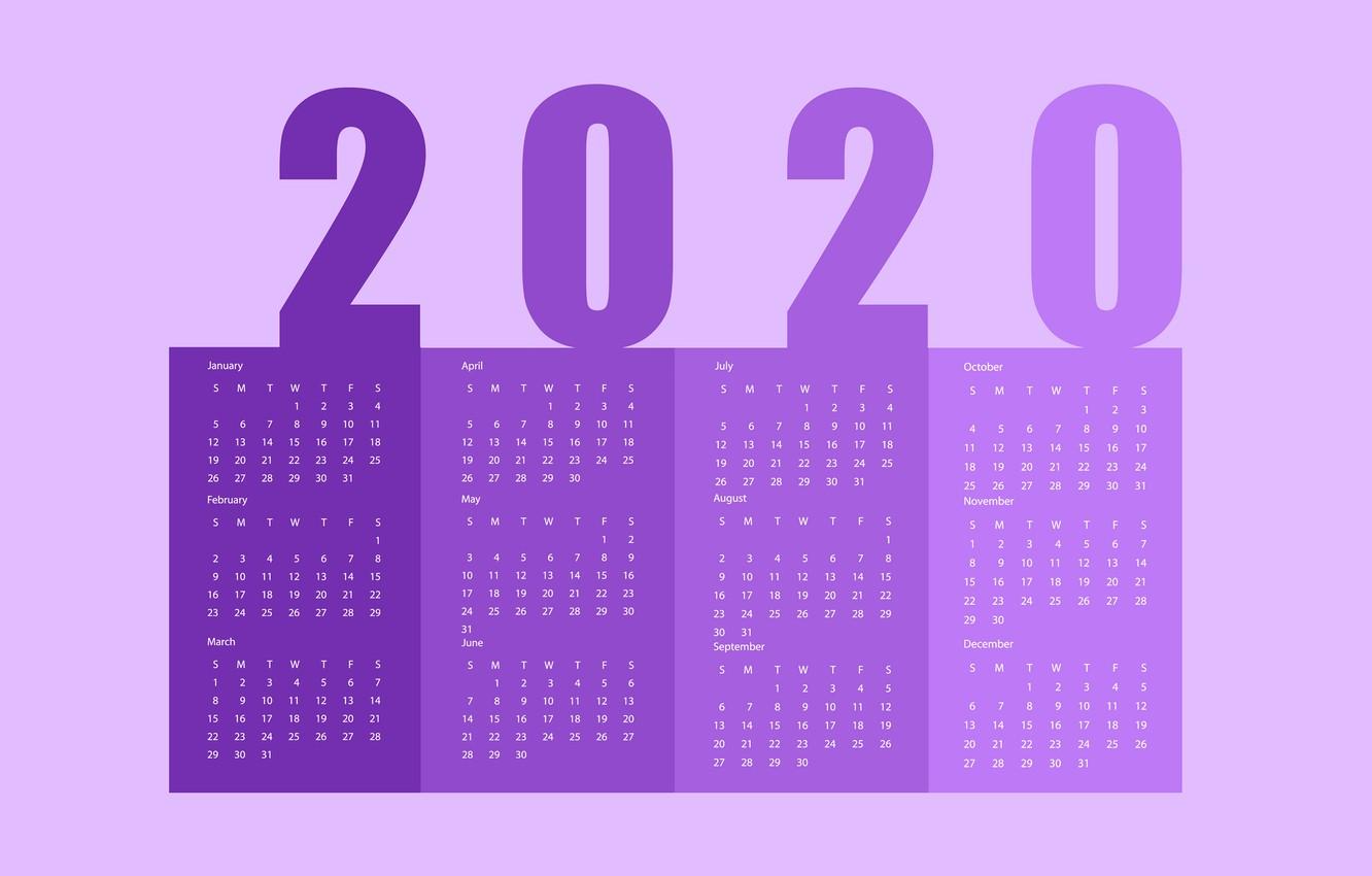 Wallpaper New year, calendar - for desktop