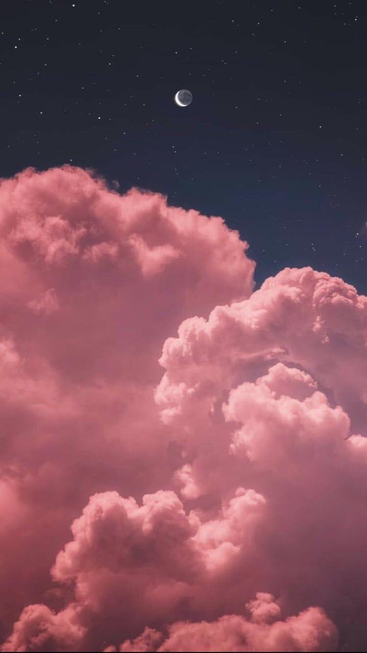 light pink background clouds