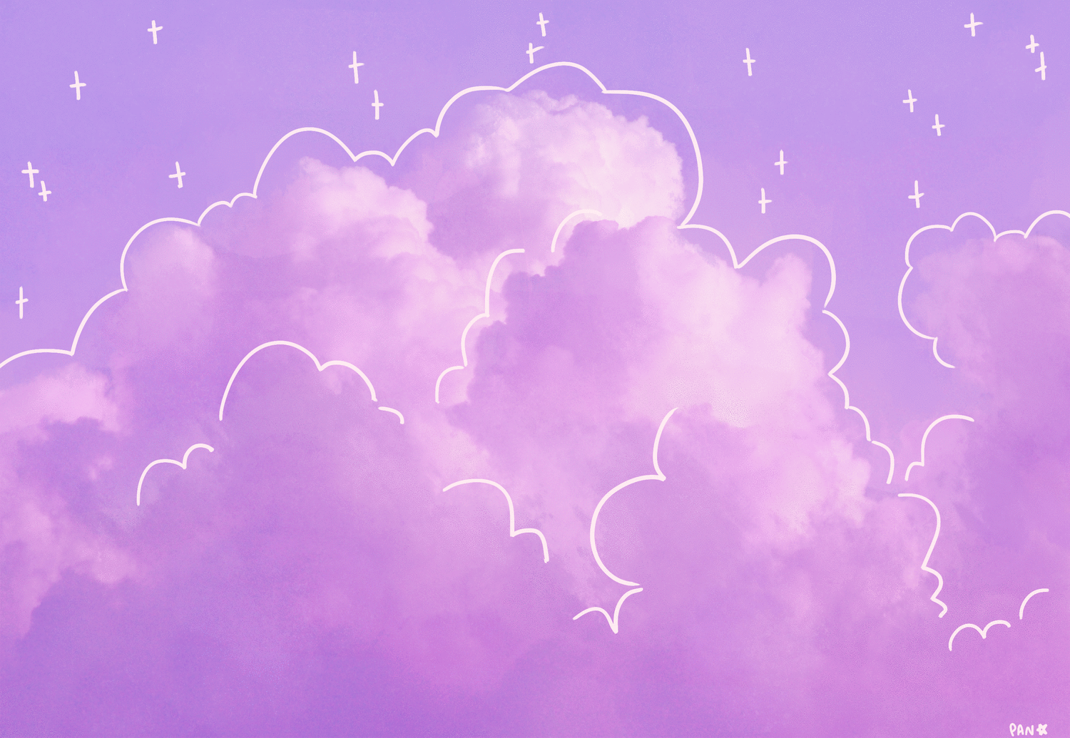 Aesthetic Pastel Purple Clouds Wallpaper - Wallpaper HD New