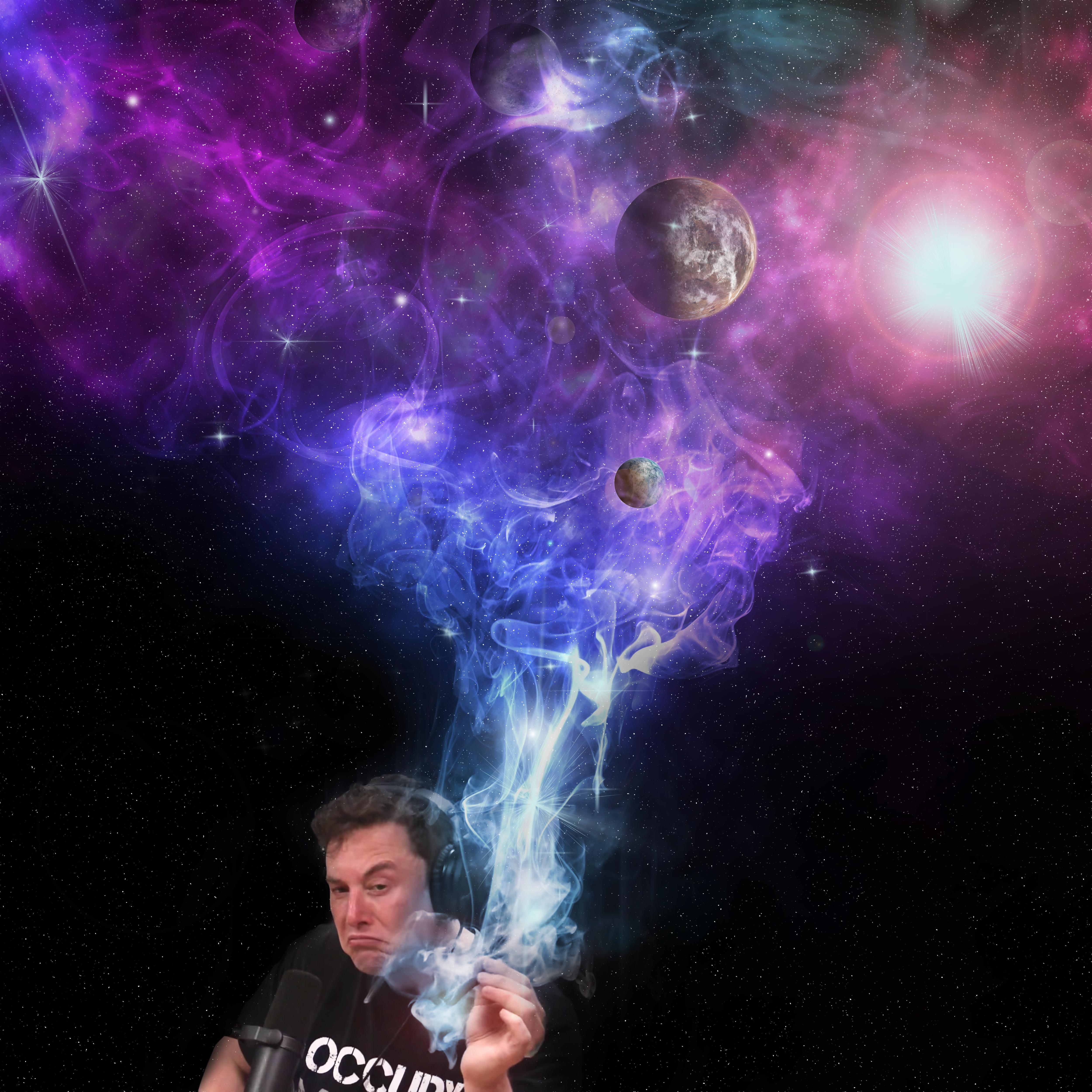 Elon Musk Smoking Wallpaper HD (5000x5000px)