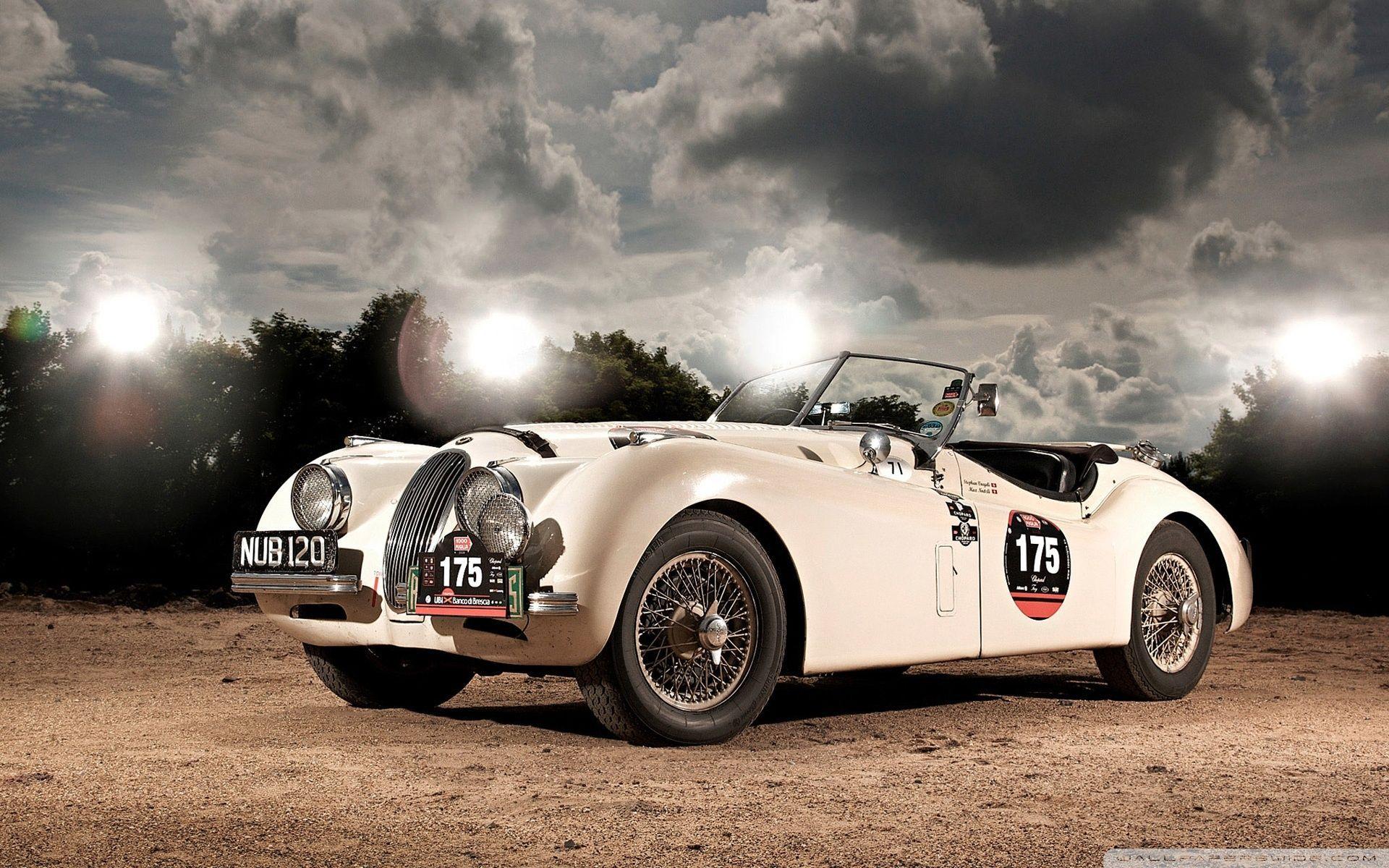 Jaguar XK120 Roadster HD Widescreen Classic Car Wallpaper