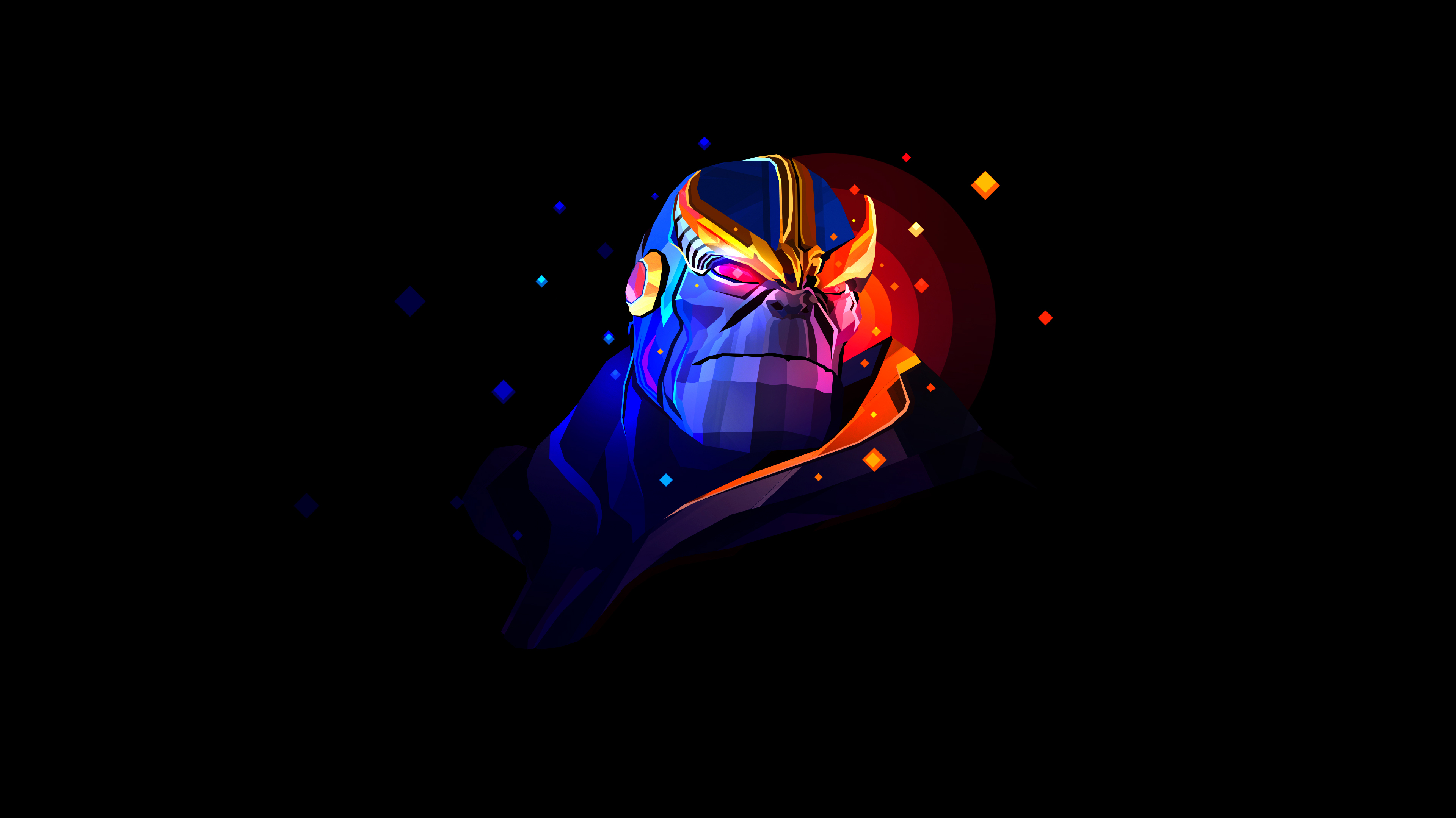 Thanos Minimal Artwork 4K Wallpaper